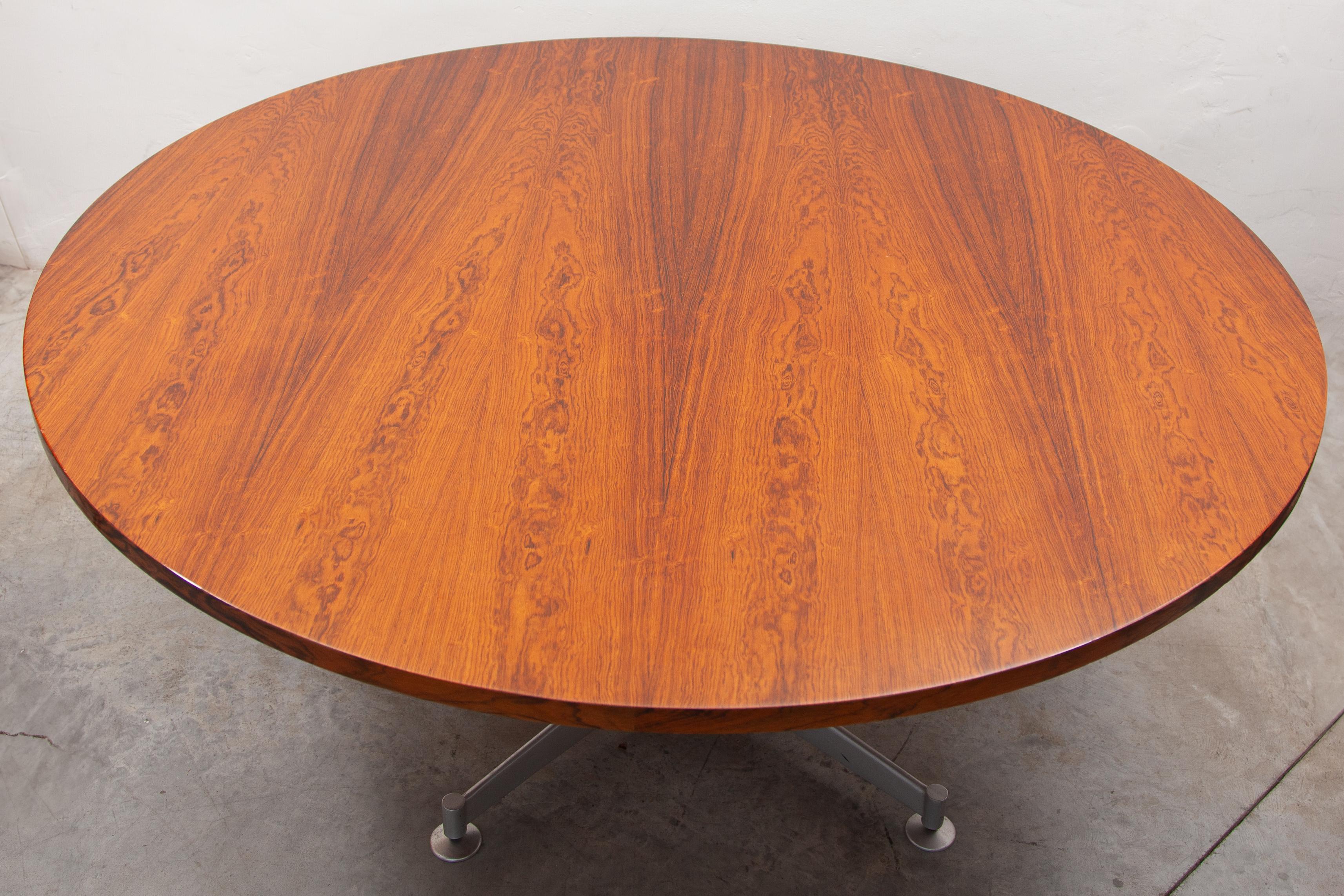 Mesa de comedor redonda, mesa de conferencias diseñada por Knoll, años 60 Alemán en venta