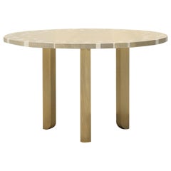 Contemporary Bleached White Oak / Epoxy inlay Dining Table by Hachi Collections