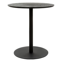 Round Dining Table 'I' in Black Terrazzo