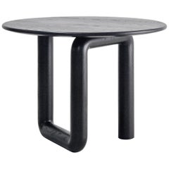 40-Inch Round Dining Table in Ebonized Ash by Objects & Ideas, Customizable
