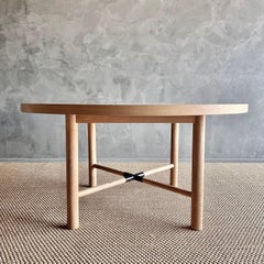 Round Dining Table in Natural White Oak Finish