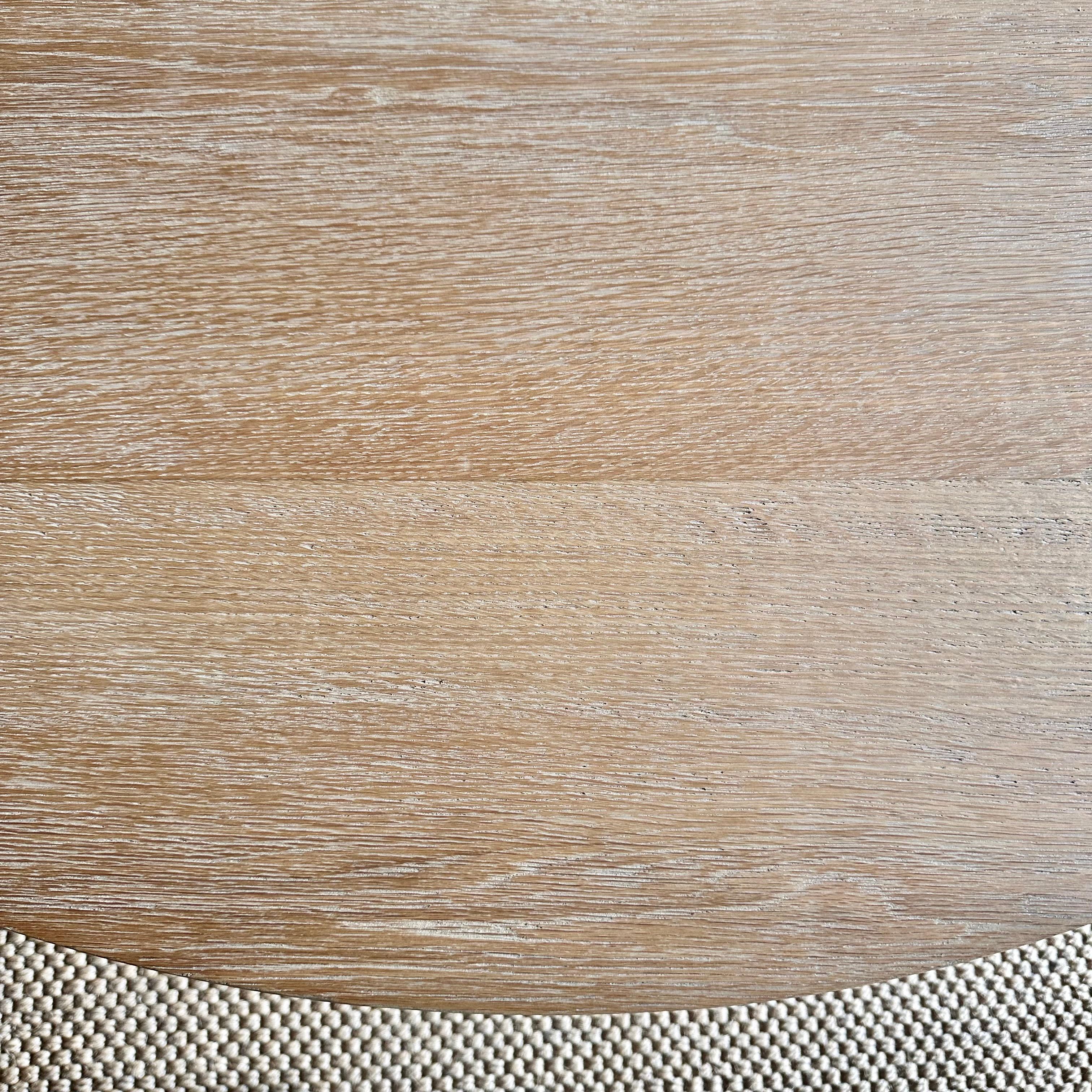 Round Dining Table in Natural White Oak Finish For Sale 1