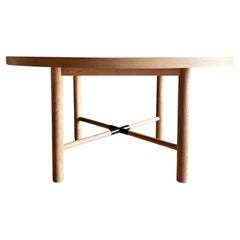 Round Dining Table in Natural White Oak Finish