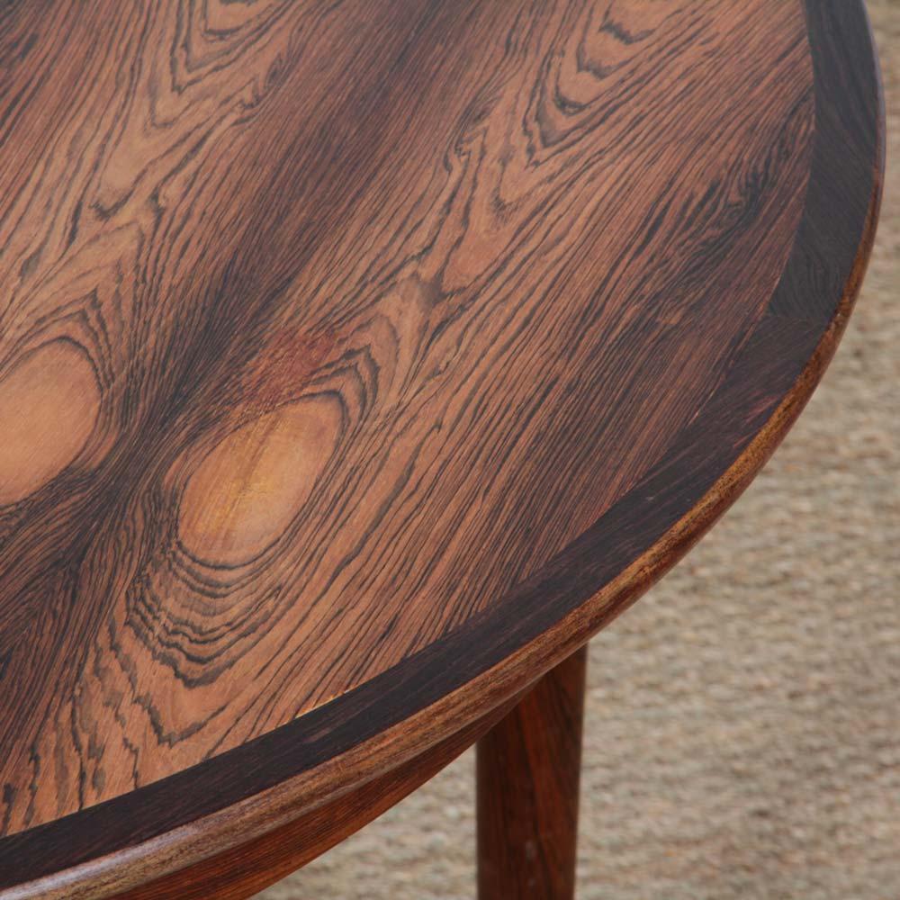 Palisander Round dining table in palissander by Johannes Andersen, 1960s For Sale