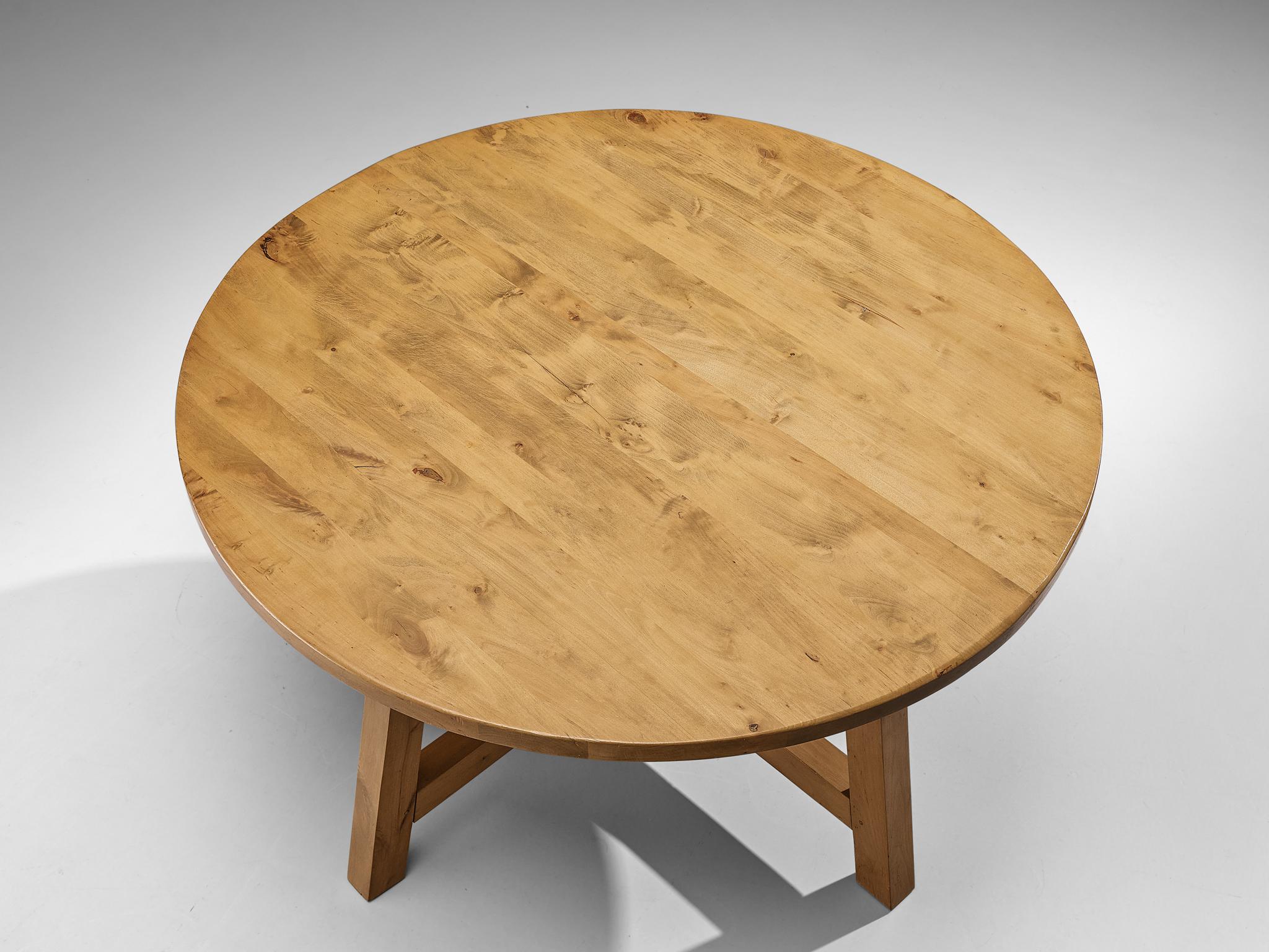 pine round dining table