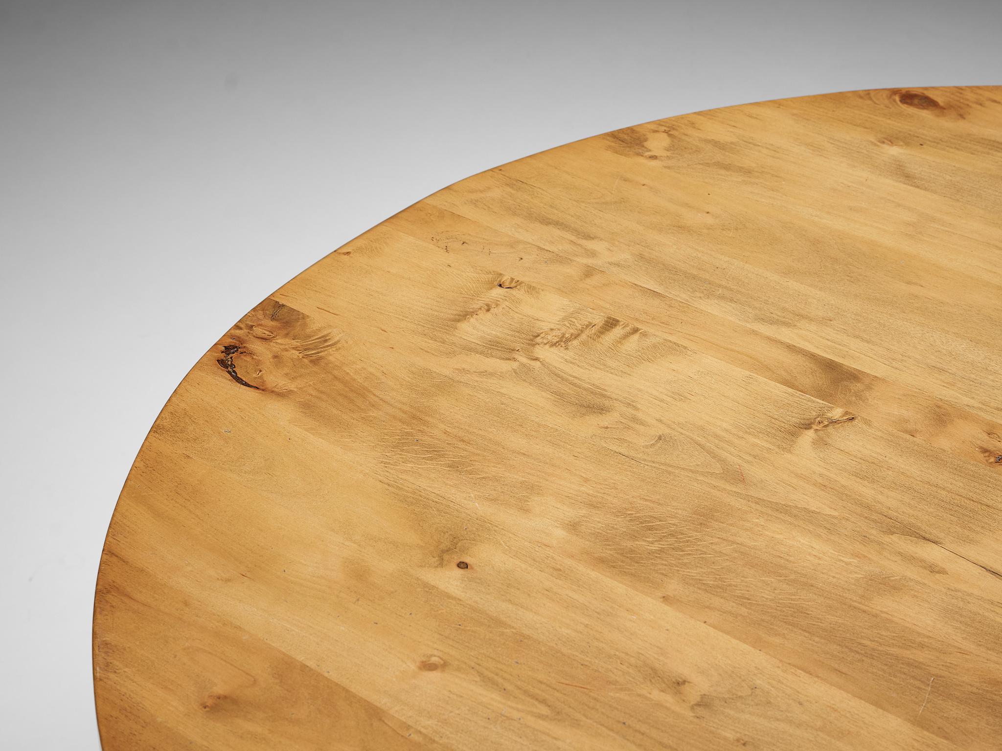 round dining table pine