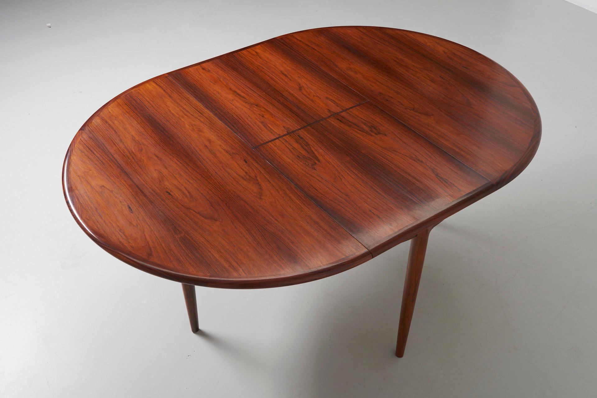 Round Dining Table in Rosewood by Niels Otto Møller, 1960 4