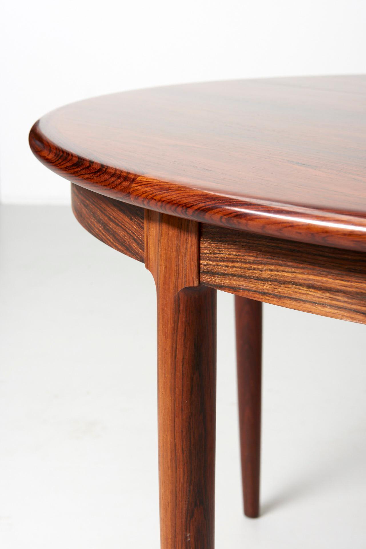 Danish Round Dining Table in Rosewood by Niels Otto Møller, 1960