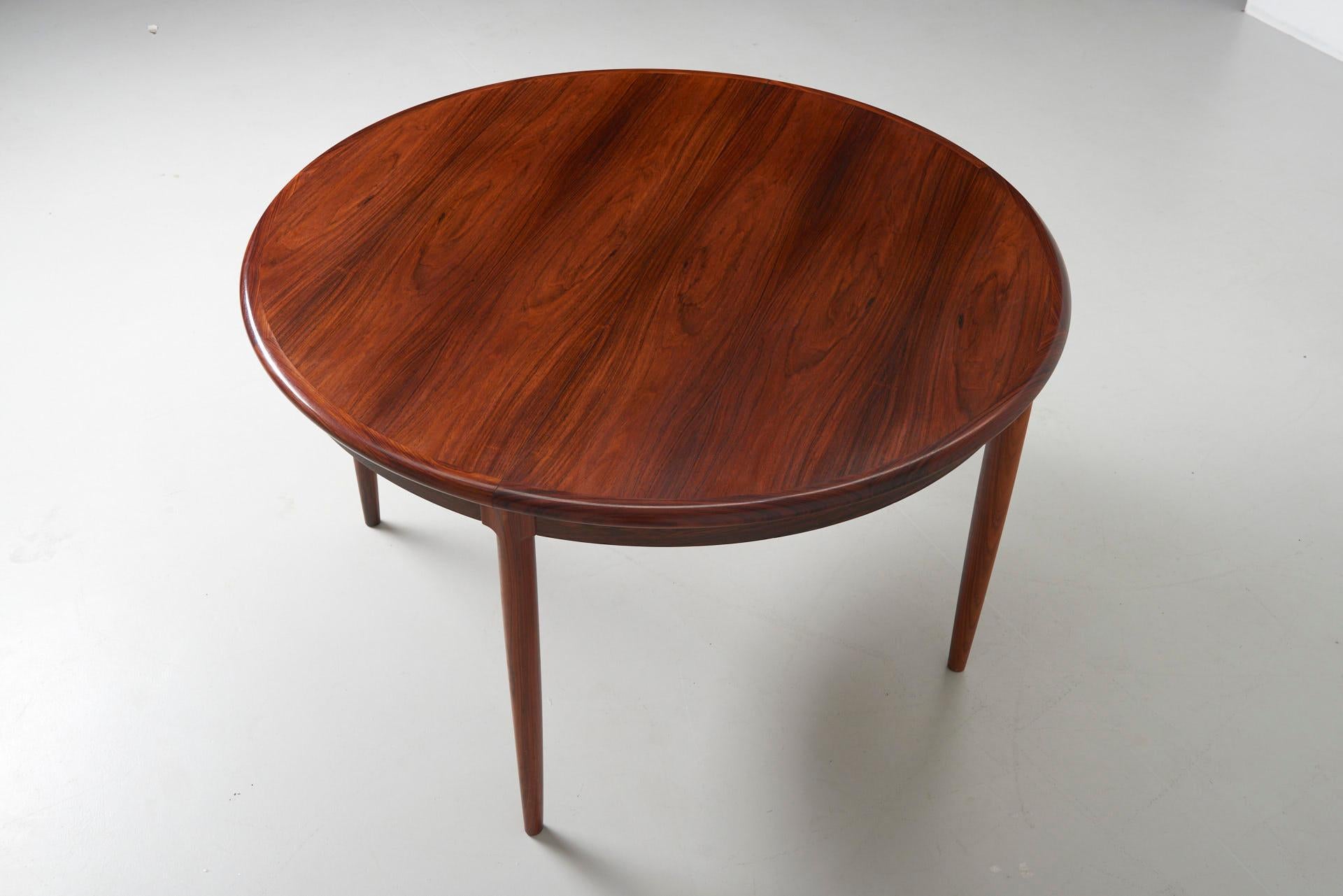 Round Dining Table in Rosewood by Niels Otto Møller, 1960 1