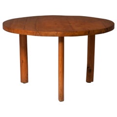 Round Dining Table in Solid Elm