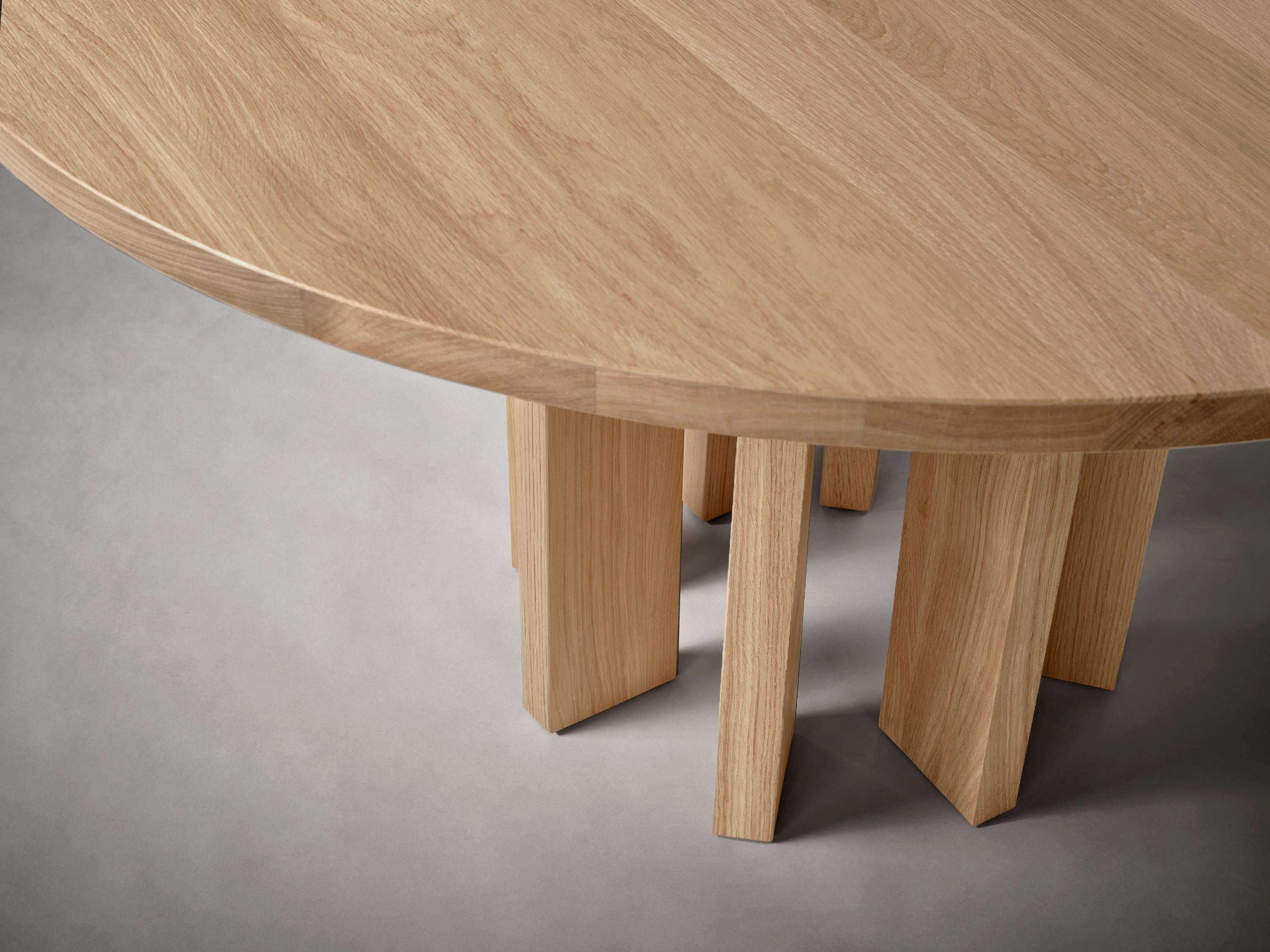 Dutch Round Dining Table in Solid European Oak - Thola by Mokko For Sale