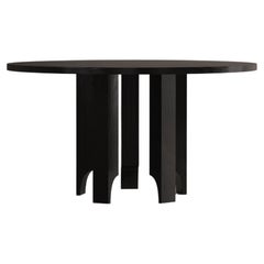 Mesa de comedor redonda de roble macizo - Acer by Mokko - Brutalista