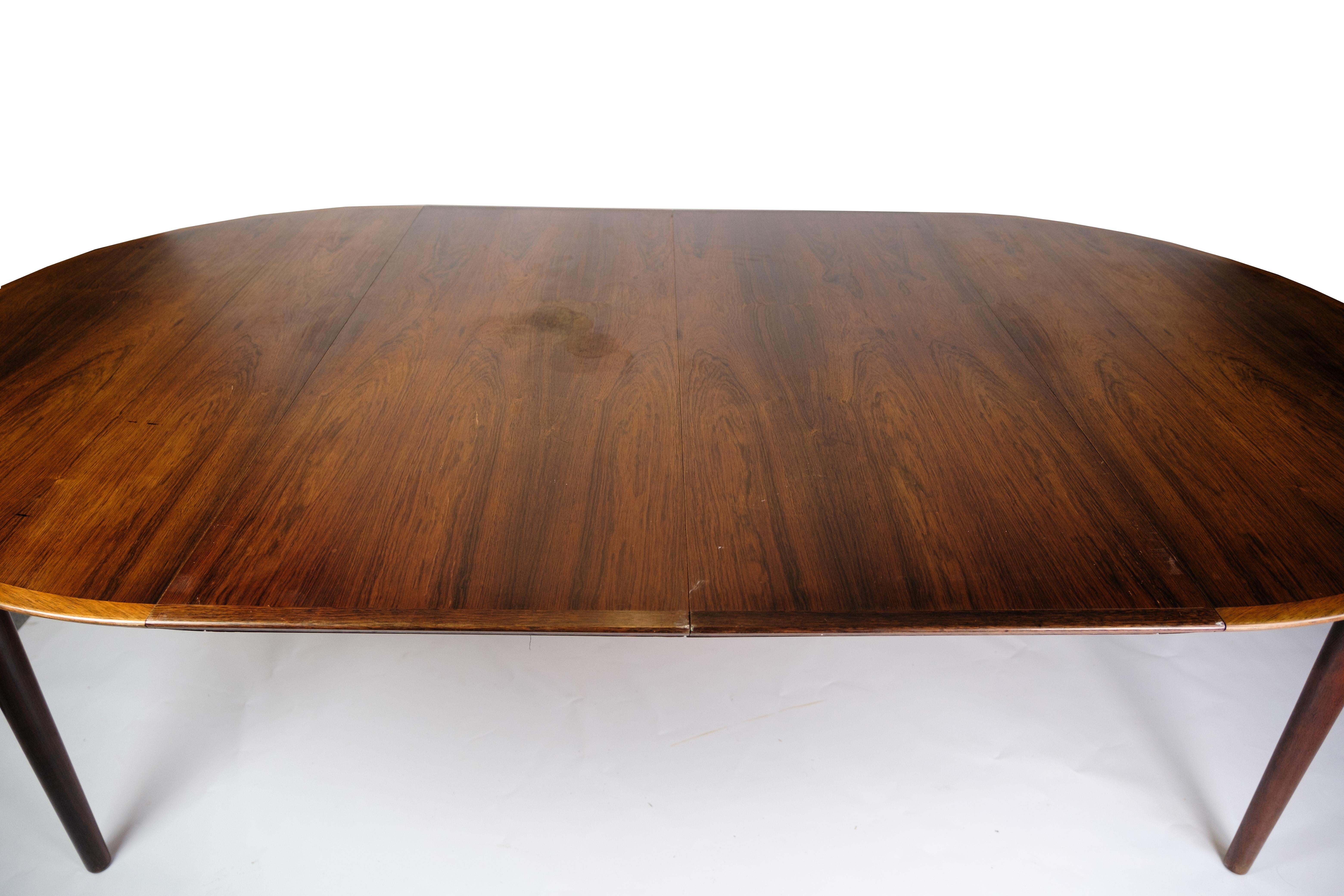 Round Dining Table Made In Rosewood By Arne Vodder From 1960s For Sale 7