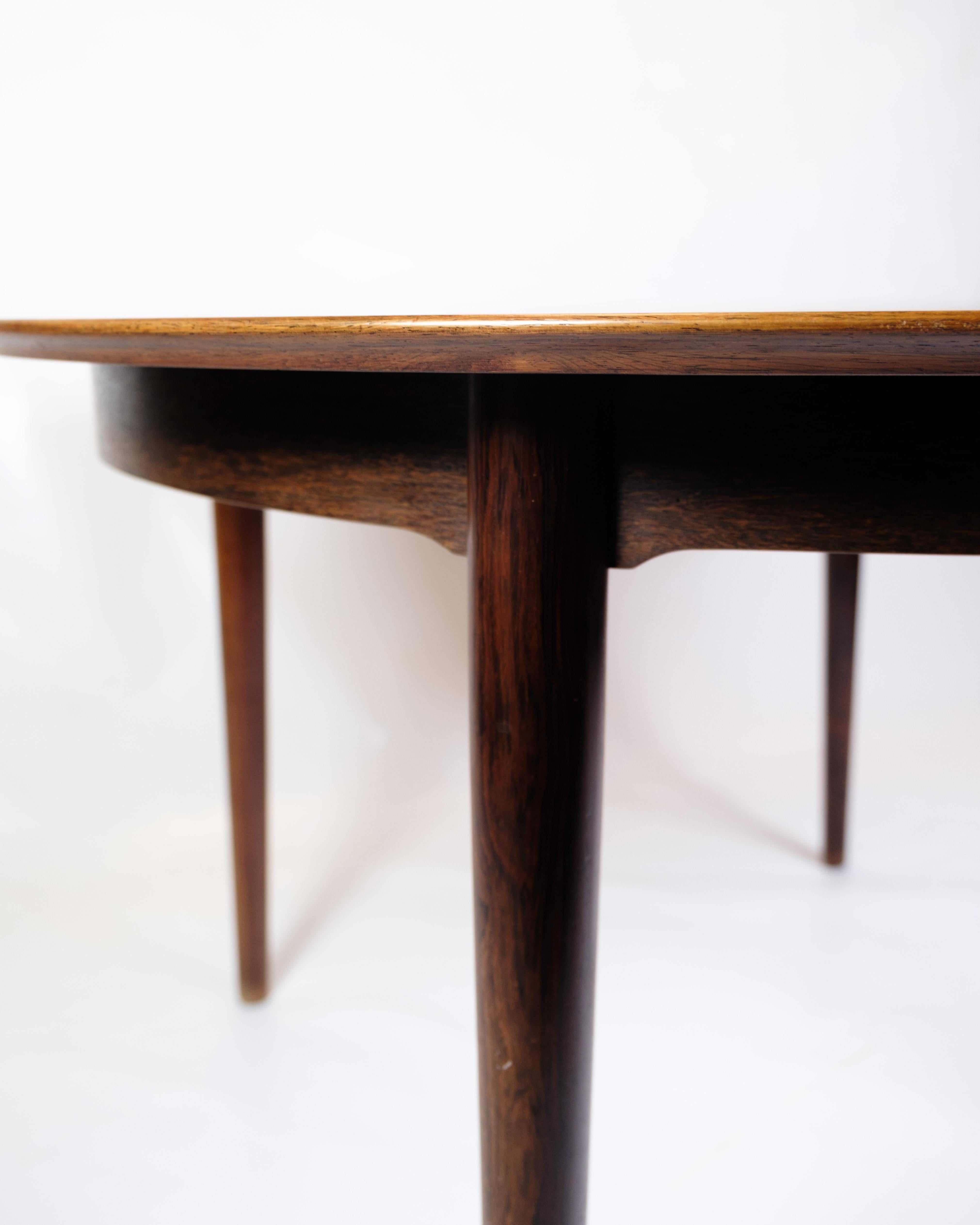 Danish Round Dining Table Made In Rosewood By Arne Vodder From 1960s For Sale