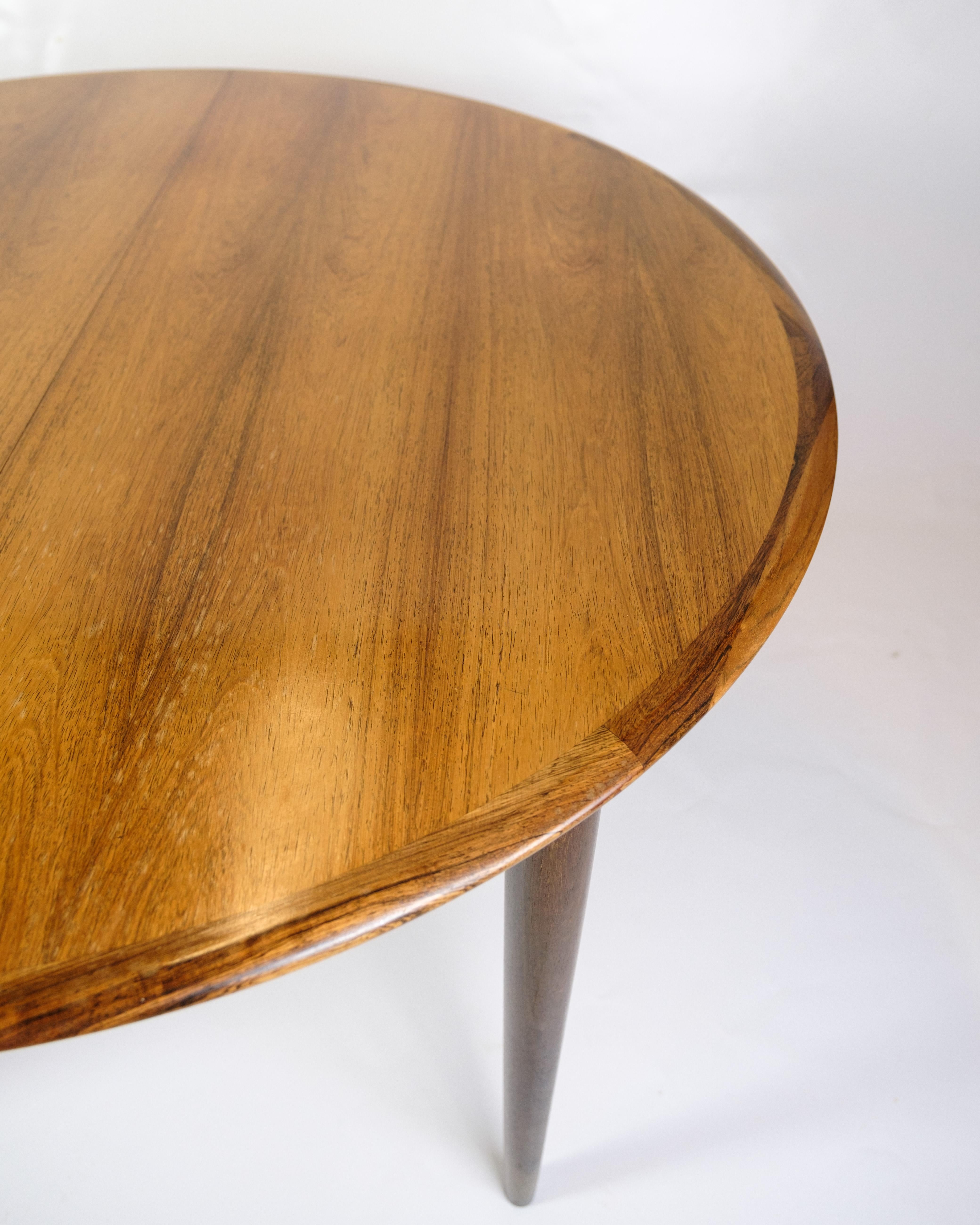Danish Round Dining Table Made In Rosewood By Arne Vodder From 1960s For Sale