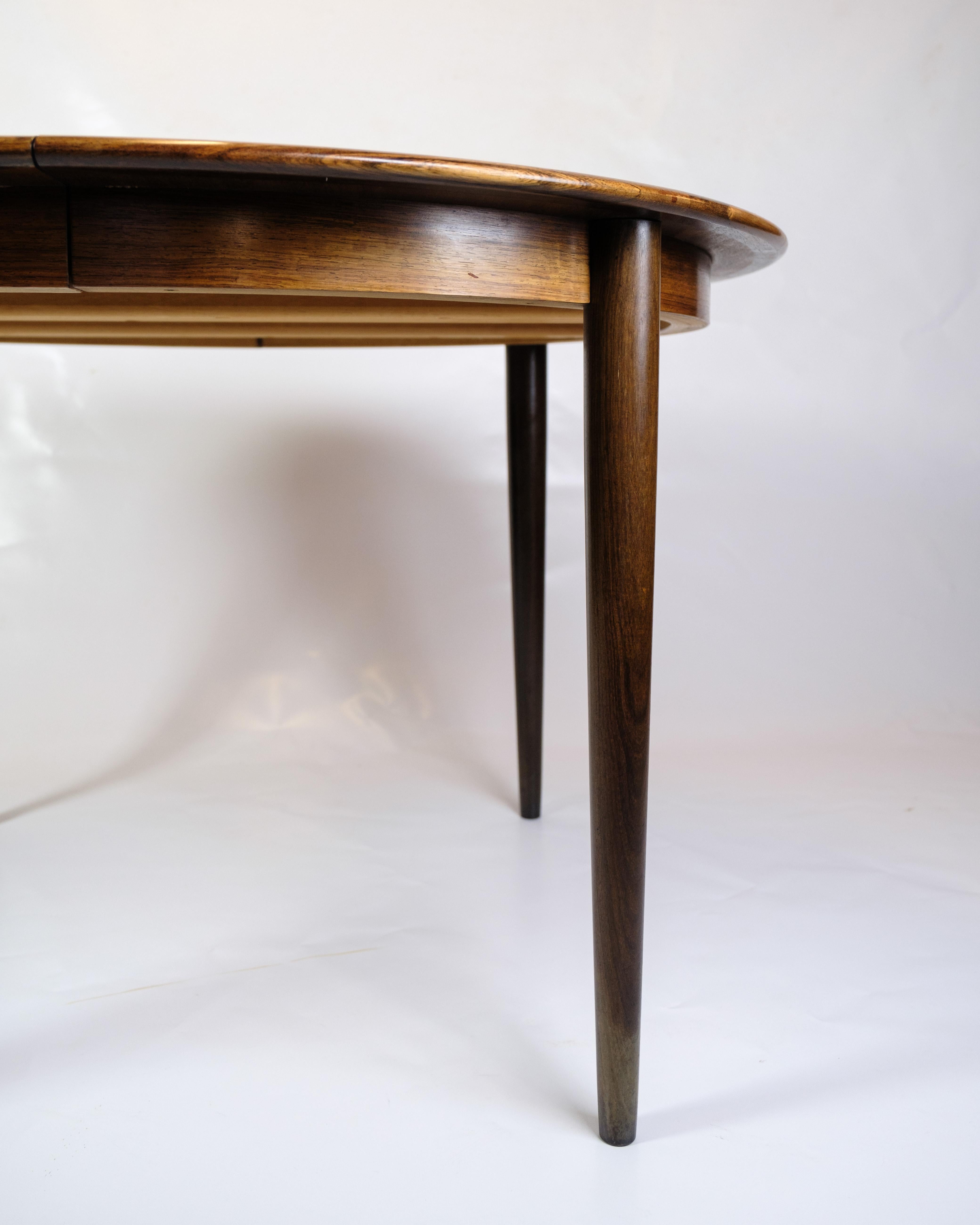 Round Dining Table Made In Rosewood By Arne Vodder From 1960s In Good Condition For Sale In Lejre, DK