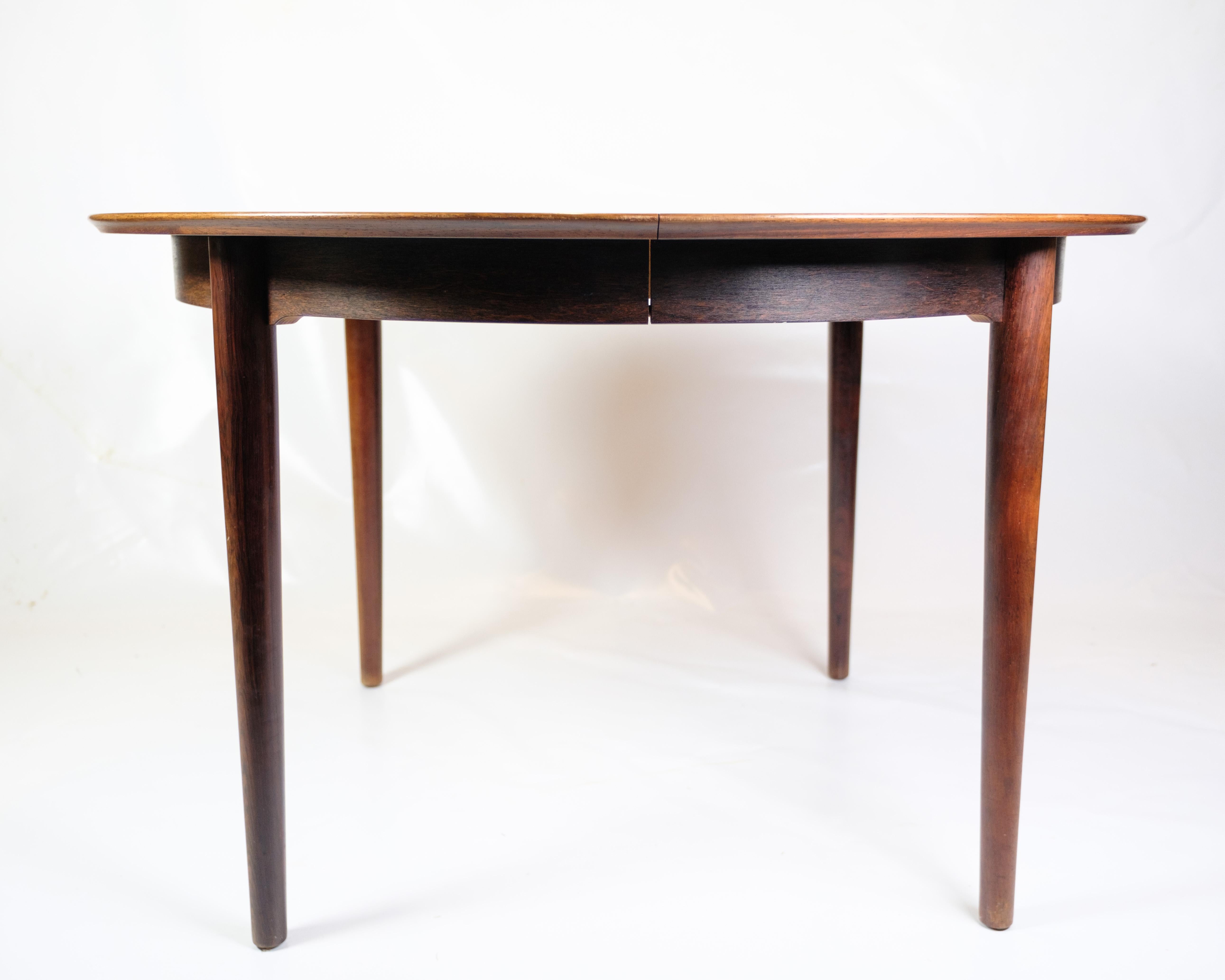 Mid-20th Century Round Dining Table Made In Rosewood By Arne Vodder From 1960s For Sale