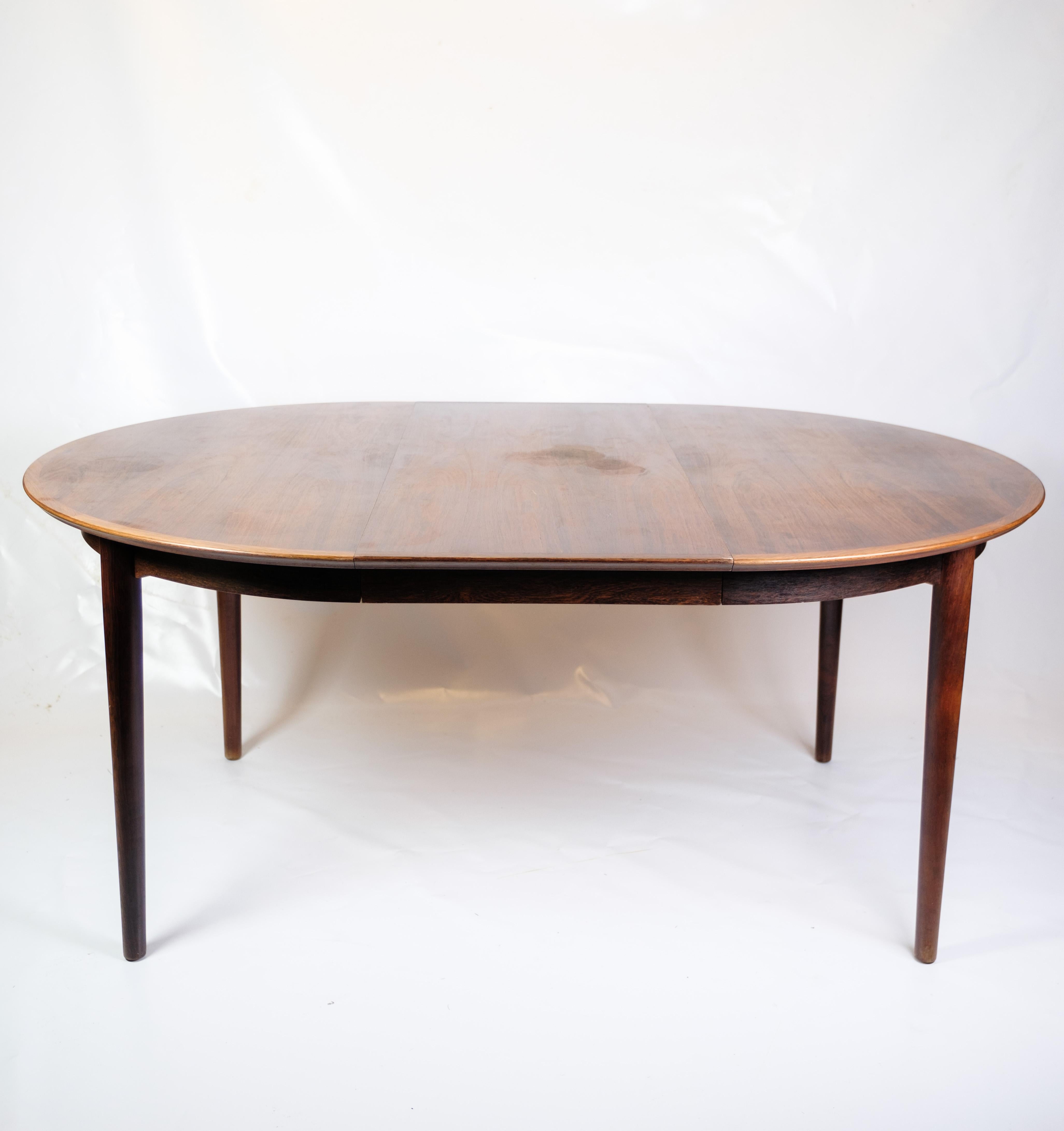 Round Dining Table Made In Rosewood By Arne Vodder From 1960s For Sale 2