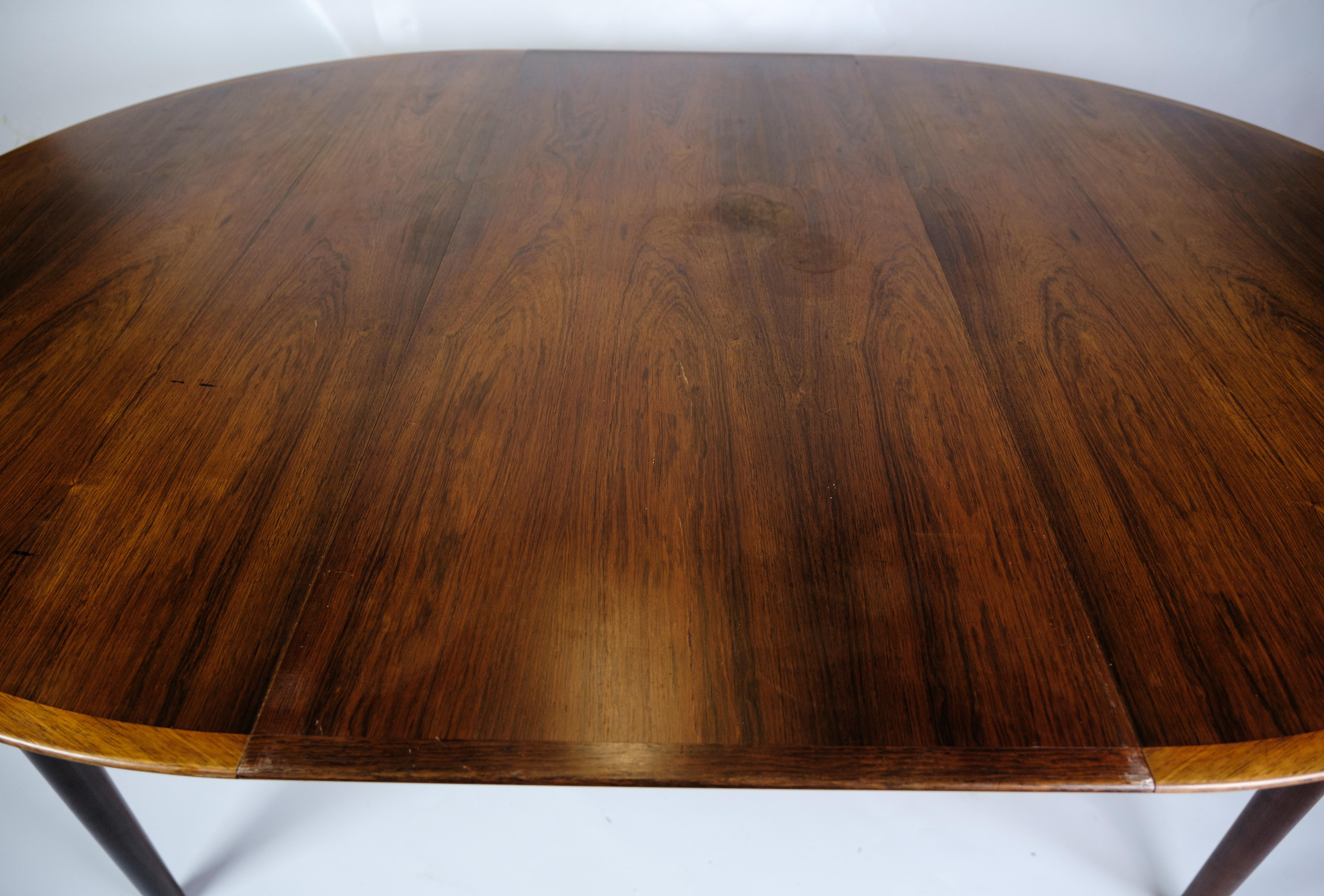 Round Dining Table Made In Rosewood By Arne Vodder From 1960s For Sale 3