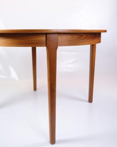 Round Dining Table Made In Teak With Extensions From 1960s