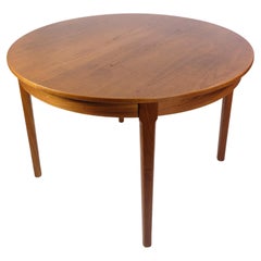 Round Dining Table Made In Teak With Extensions From 1960s