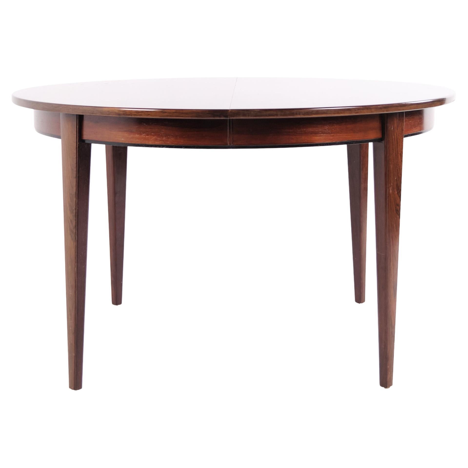Round Dining Table Model 55 In Rosewood By Gunni Omann For Omann Jun Møbelfabrik For Sale