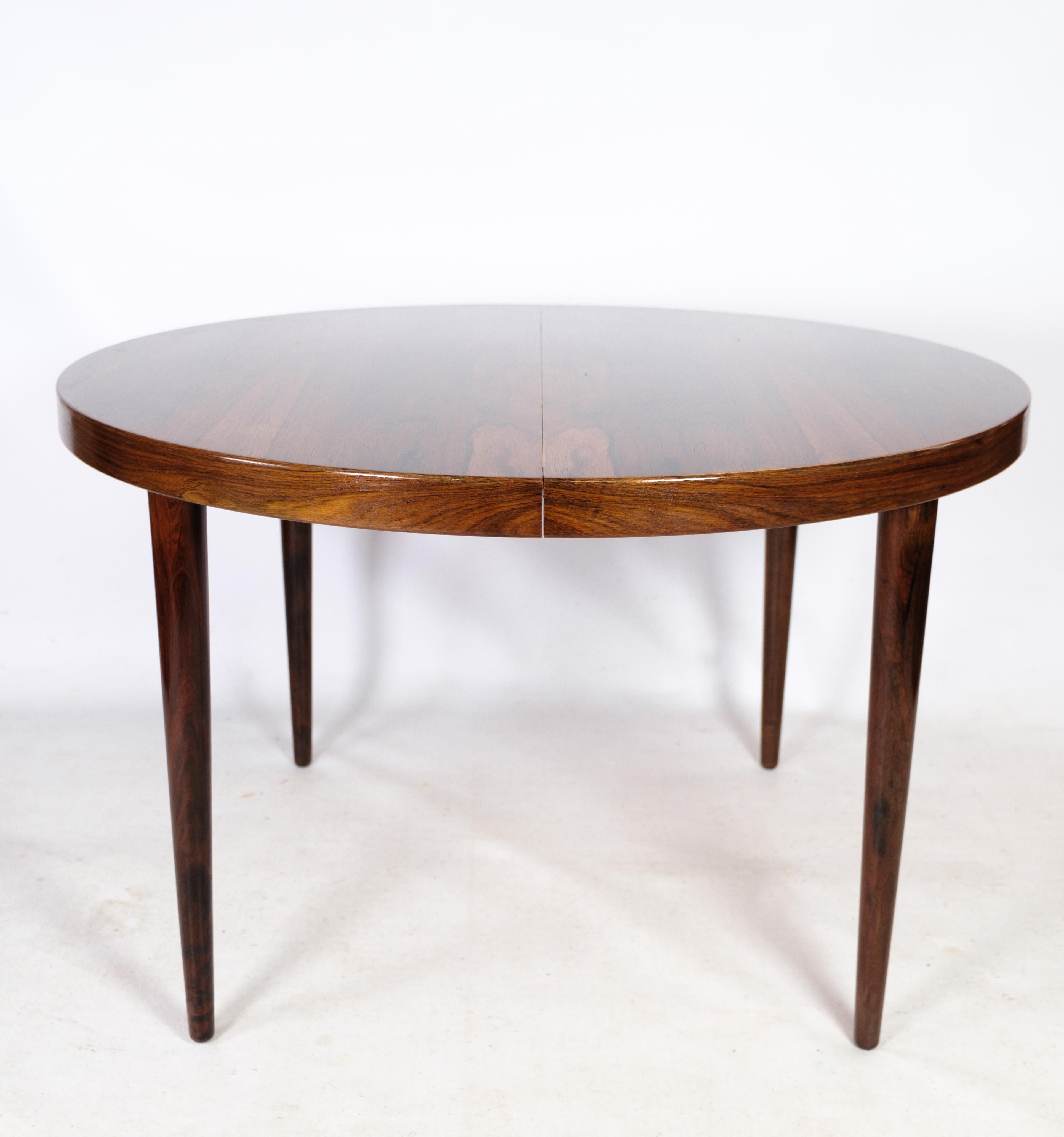 Round Dining Table, Rosewood, Omann Junior, Danish Design, 1960 Bon état - En vente à Lejre, DK