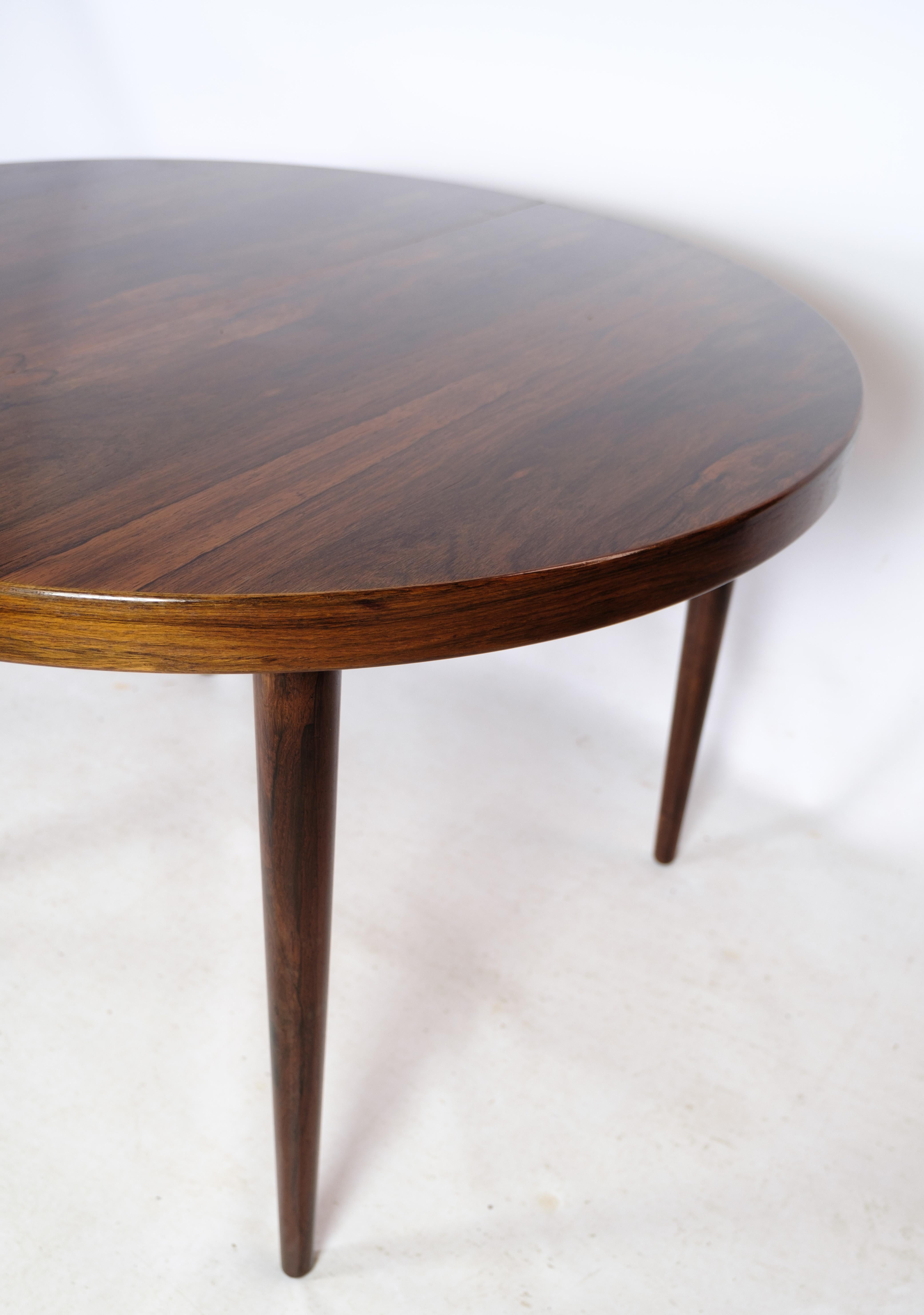 Round Dining Table, Rosewood, Omann Junior, Danish Design, 1960 For Sale 1