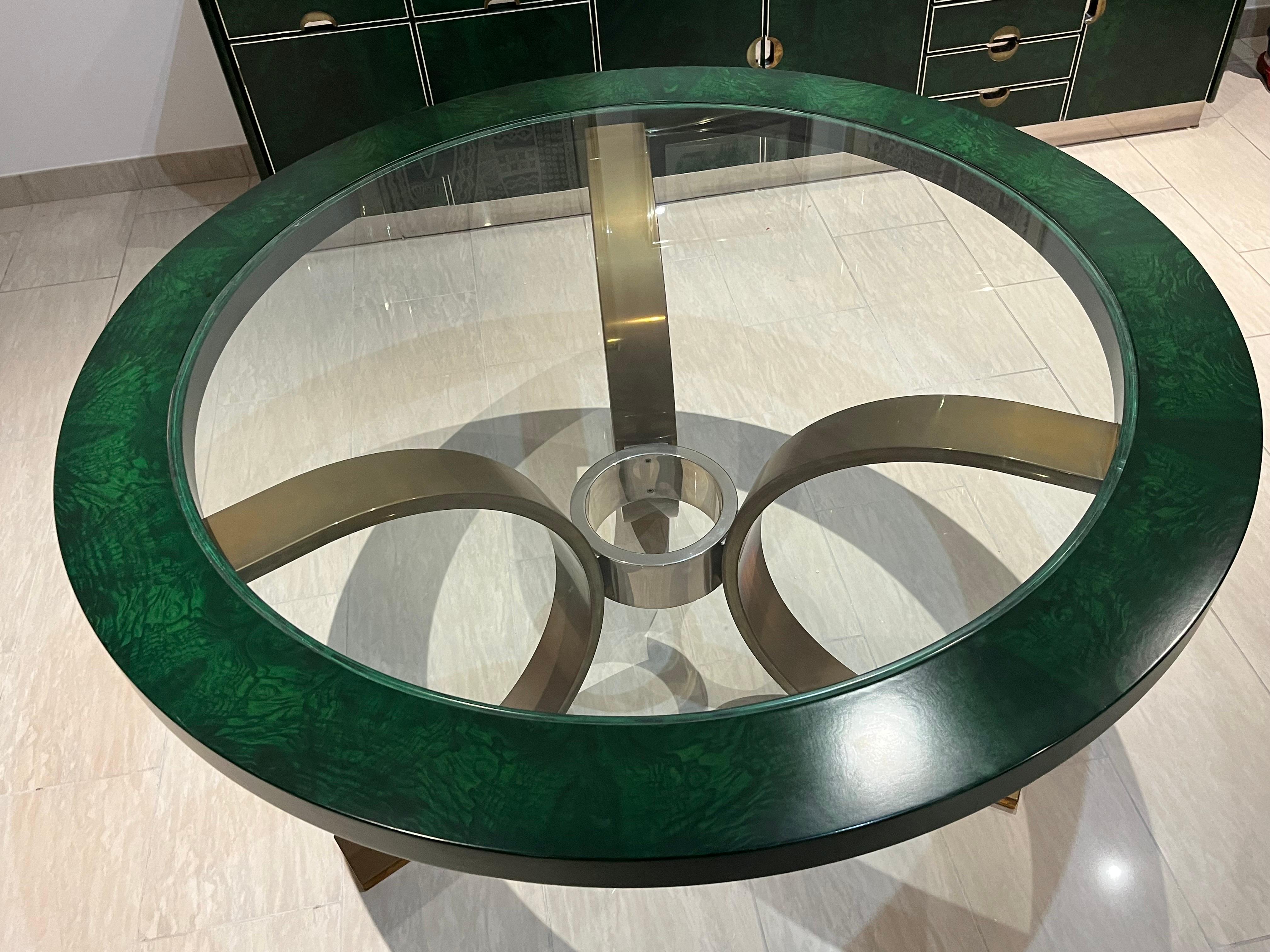 Late 20th Century Round Dining Table Top Design 1970s  For Sale