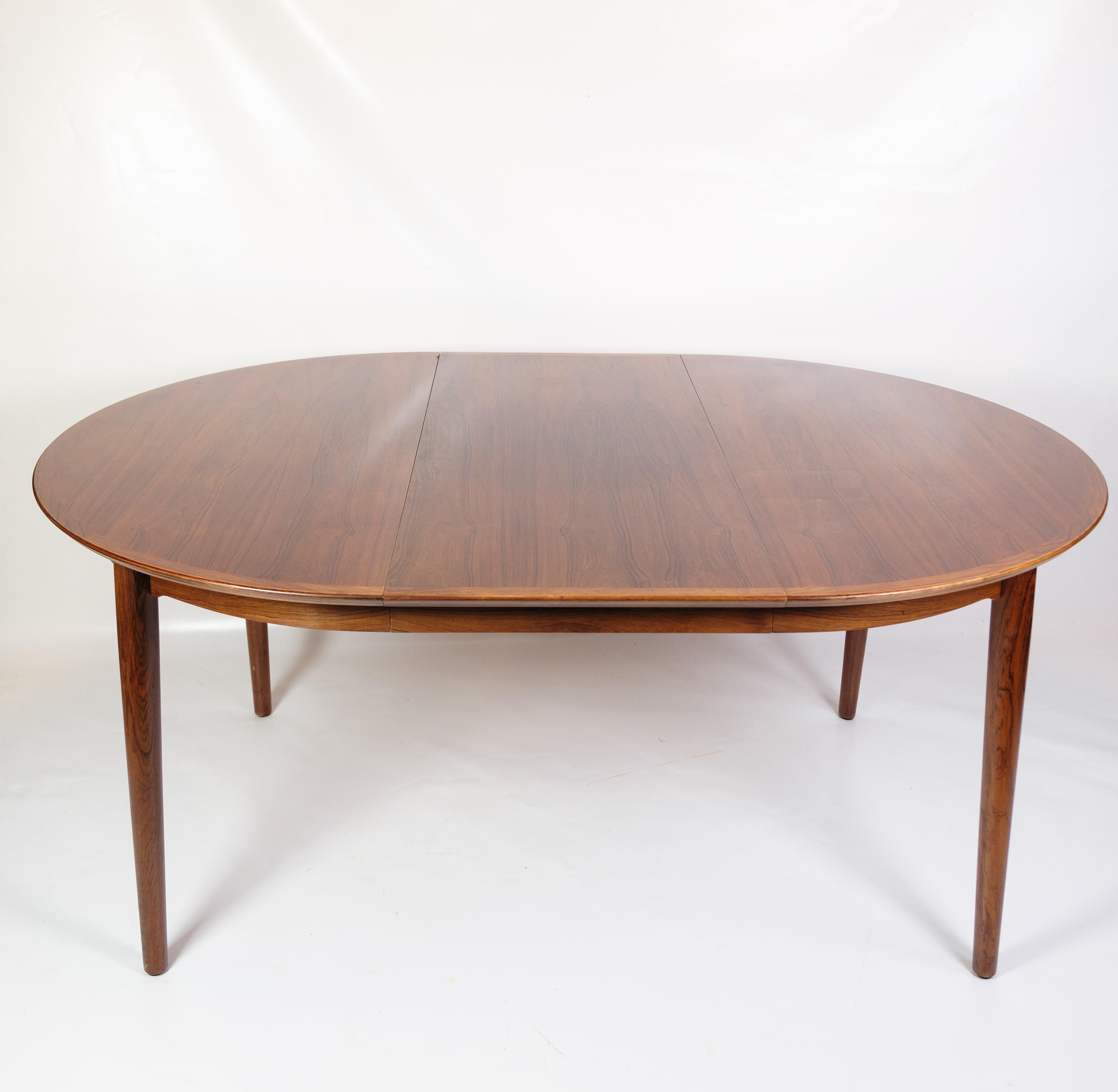 Round Dining Table  Made In rosewood By Arne Vodder From 1960s 7