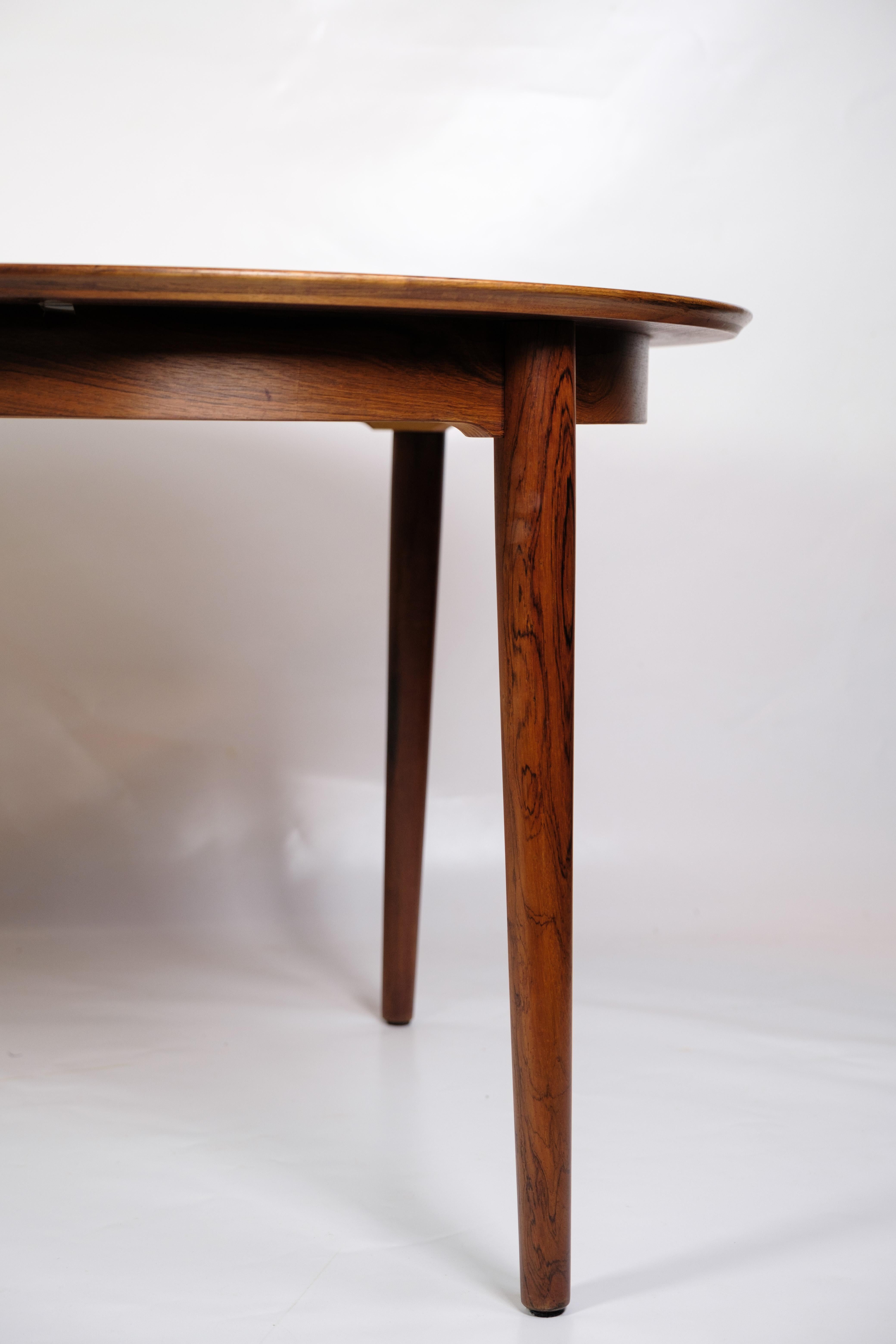 Round Dining Table  Made In rosewood By Arne Vodder From 1960s 9