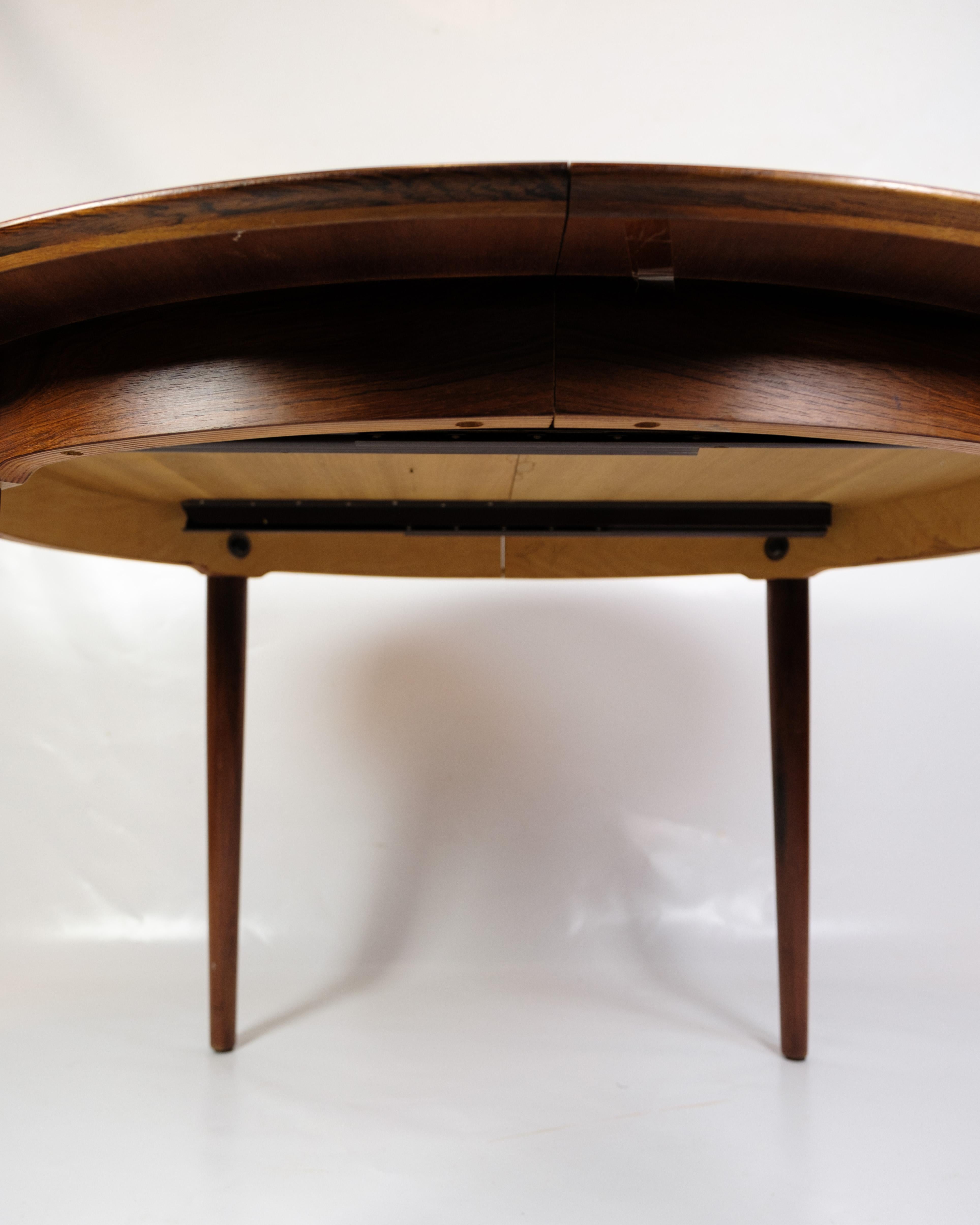 Danish Round Dining Table  Made In rosewood By Arne Vodder From 1960s