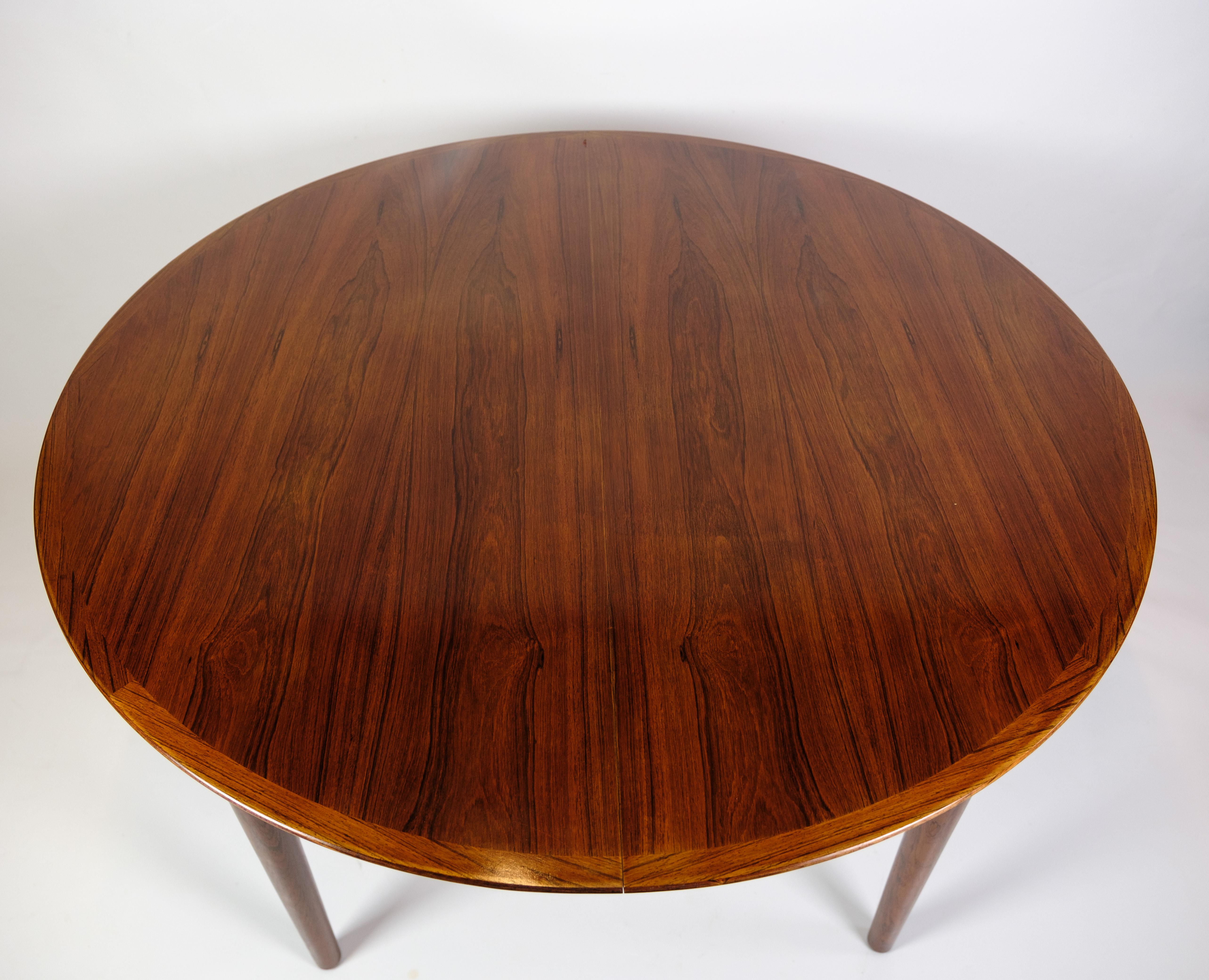 Round Dining Table  Made In rosewood By Arne Vodder From 1960s 1