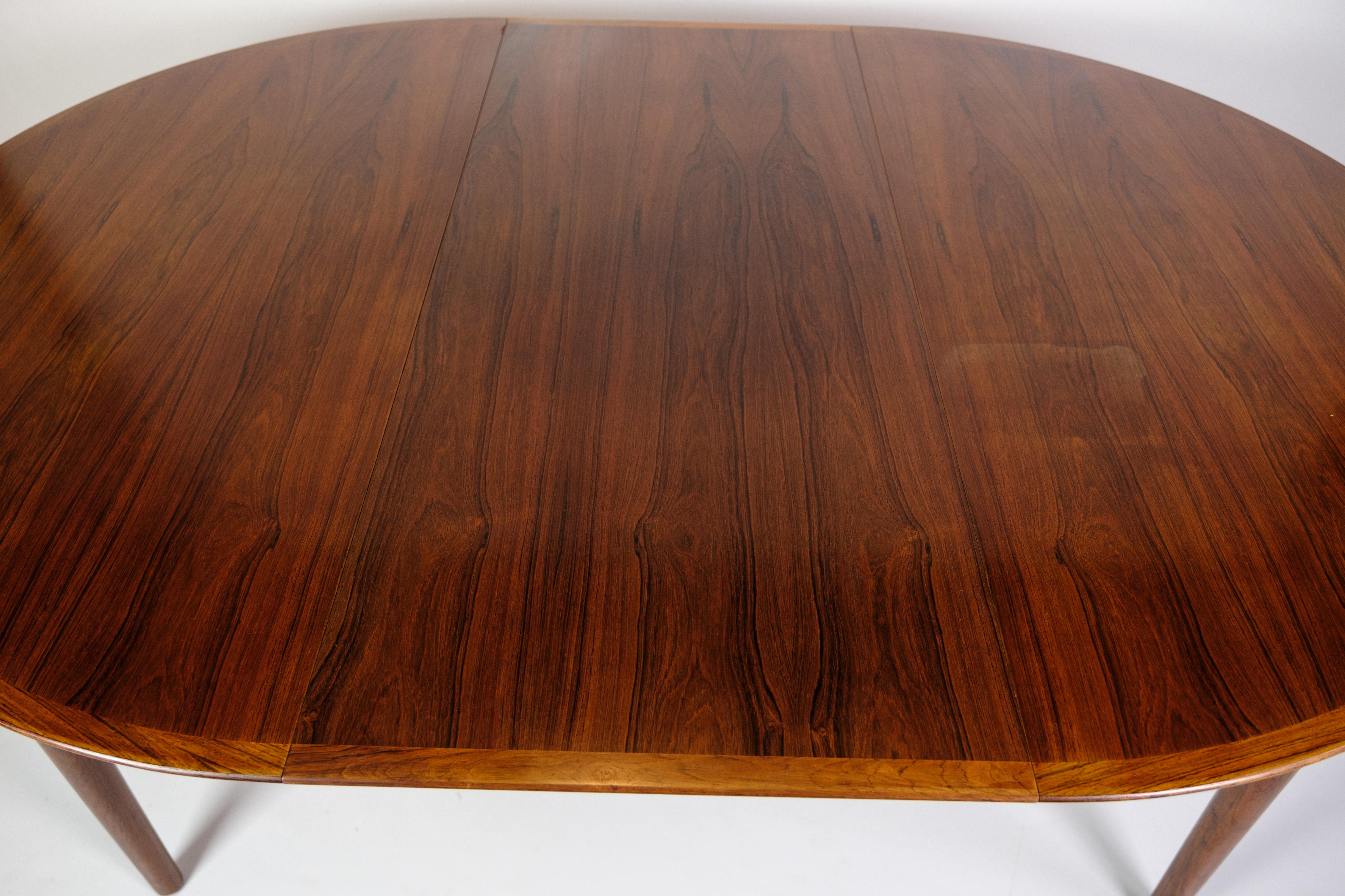 Round Dining Table  Made In rosewood By Arne Vodder From 1960s 2