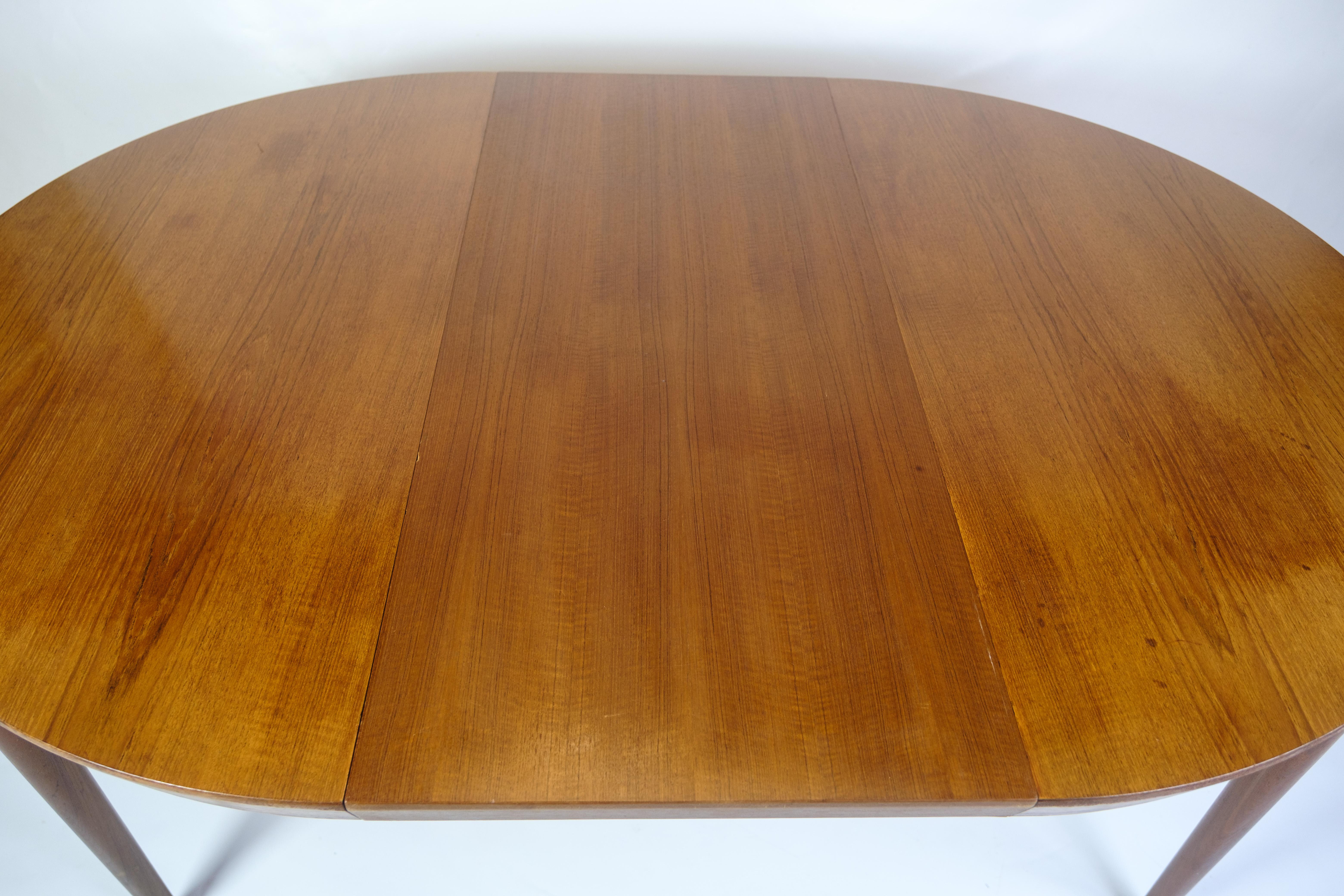 Round Dining Table With Extension Leaves Made In Teak By Severin Hansen For Sale 4