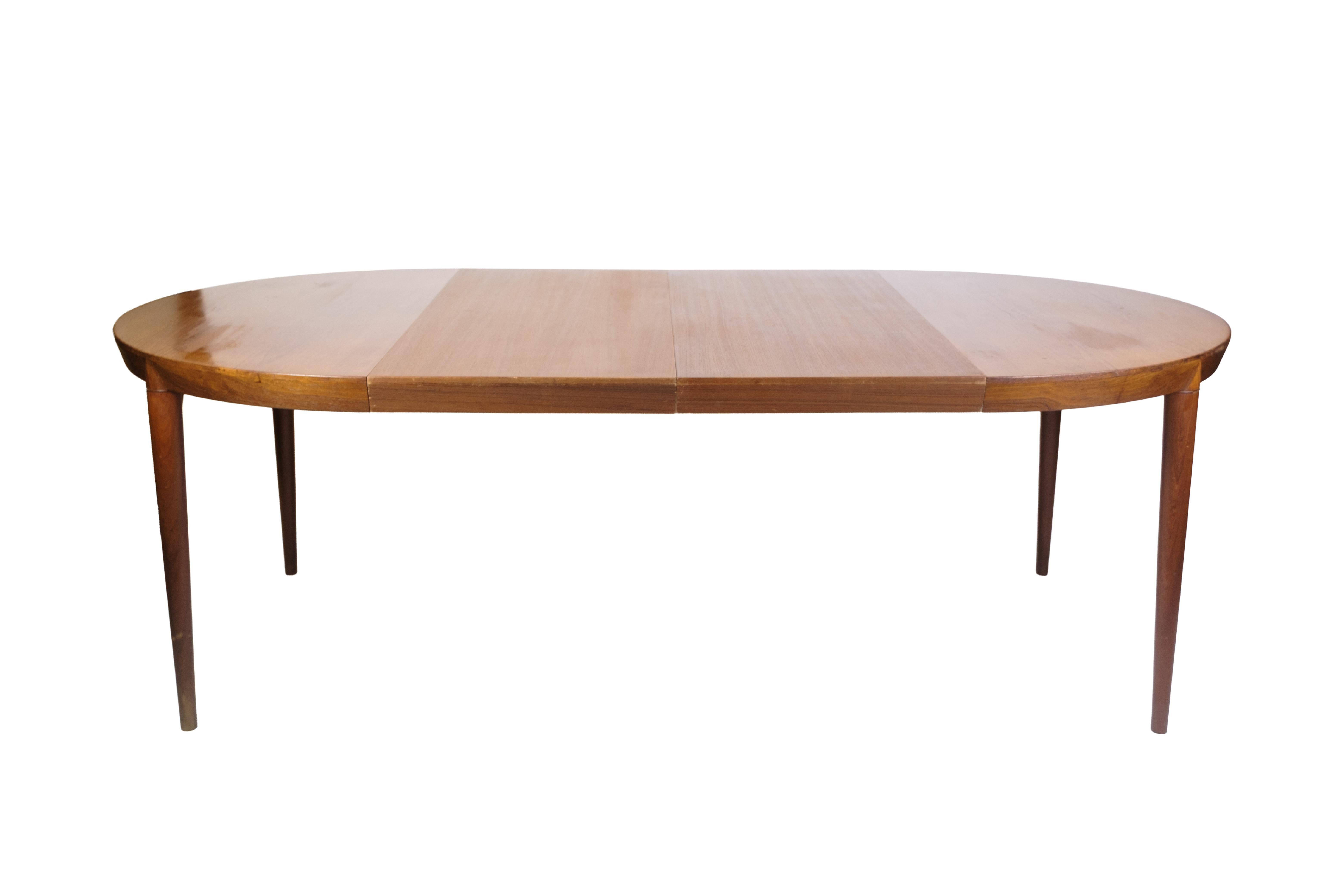 Round Dining Table With Extension Leaves Made In Teak By Severin Hansen For Sale 5