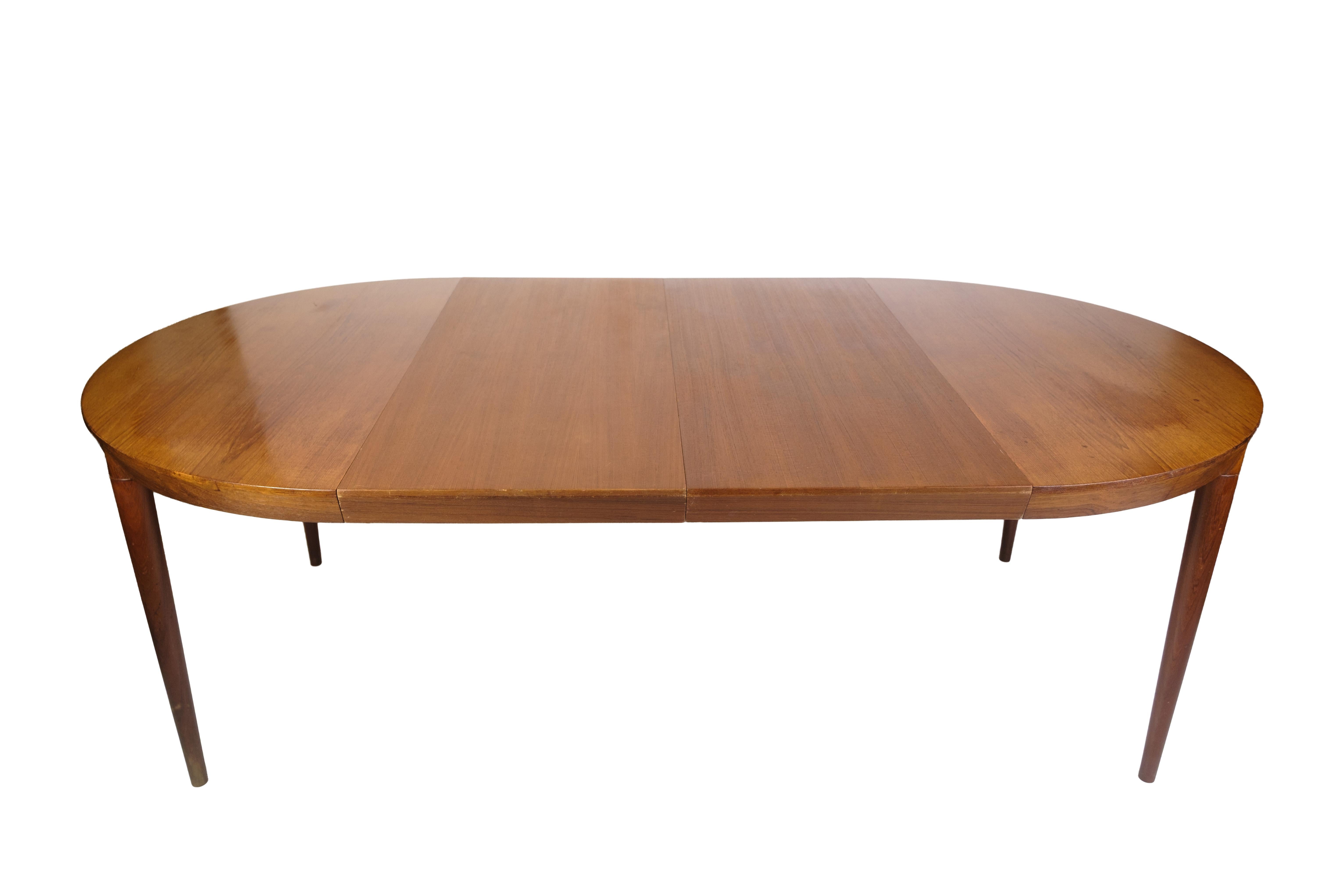 Round Dining Table With Extension Leaves Made In Teak By Severin Hansen For Sale 6