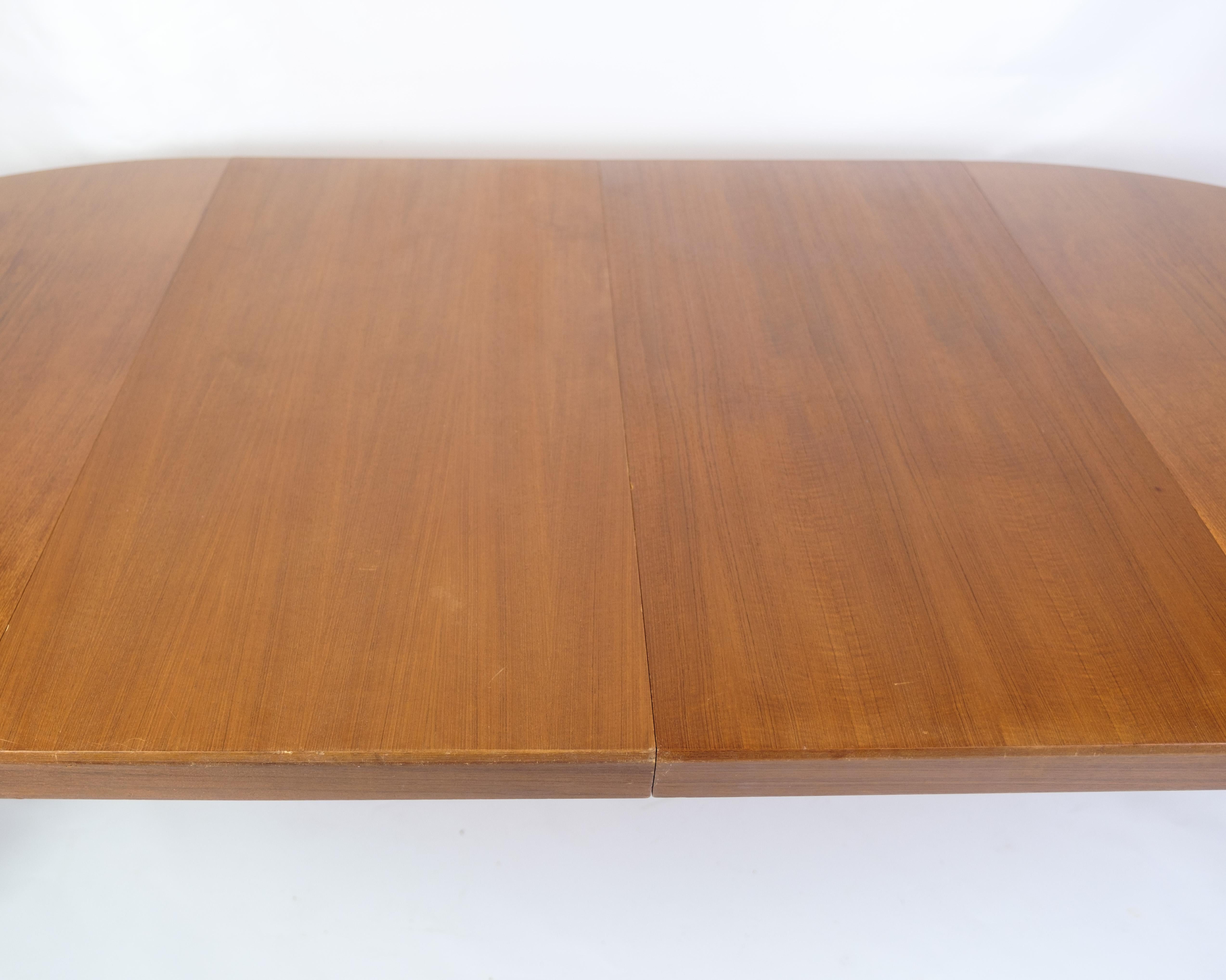 Round Dining Table With Extension Leaves Made In Teak By Severin Hansen For Sale 7