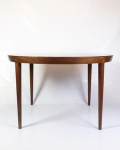 Round Dining Table With Extension Leaves Made In Teak By Severin Hansen