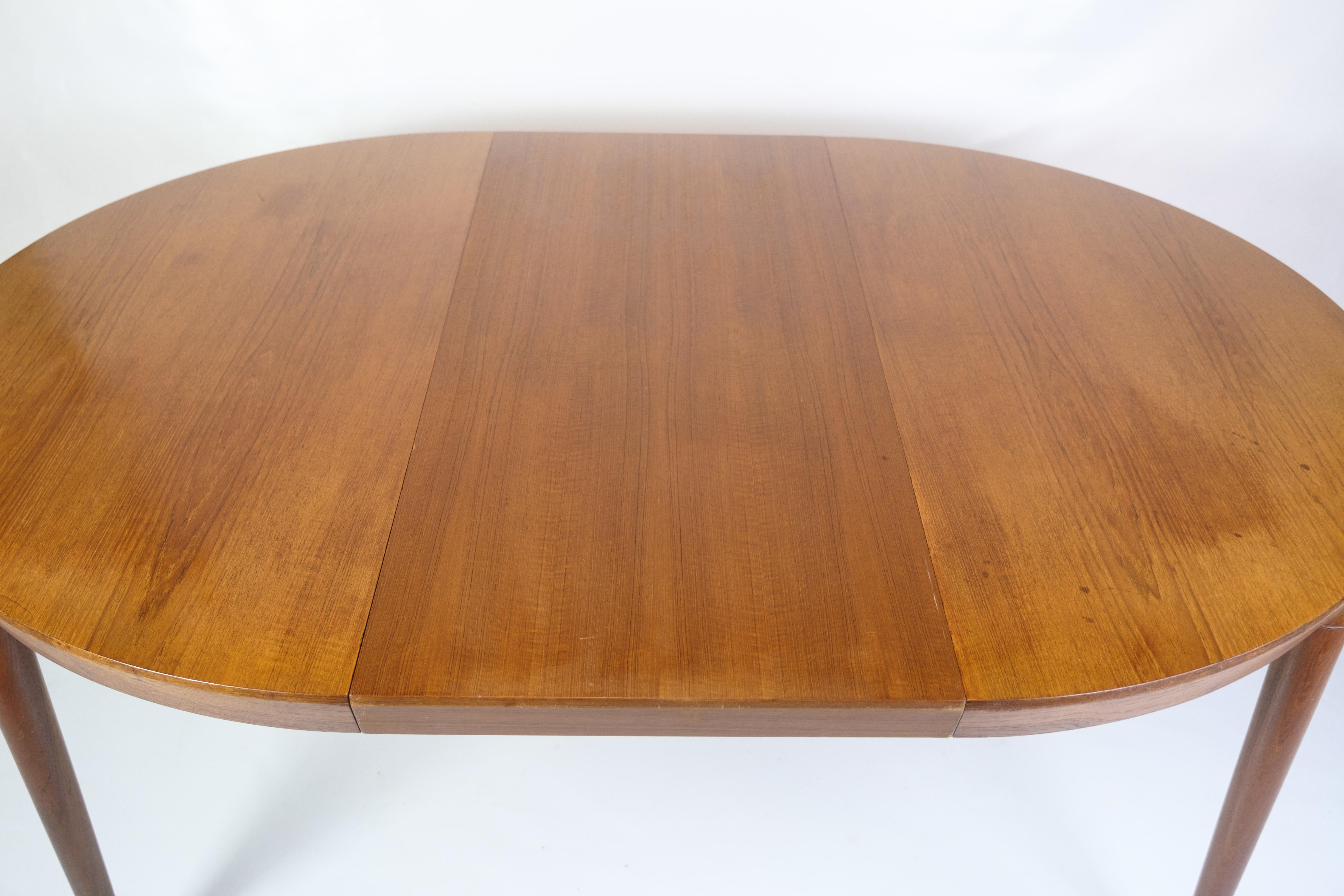 Round Dining Table With Extension Leaves Made In Teak By Severin Hansen For Sale 3