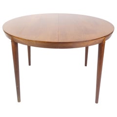 Round Dining Table With Extension Leaves Made In Teak By Severin Hansen