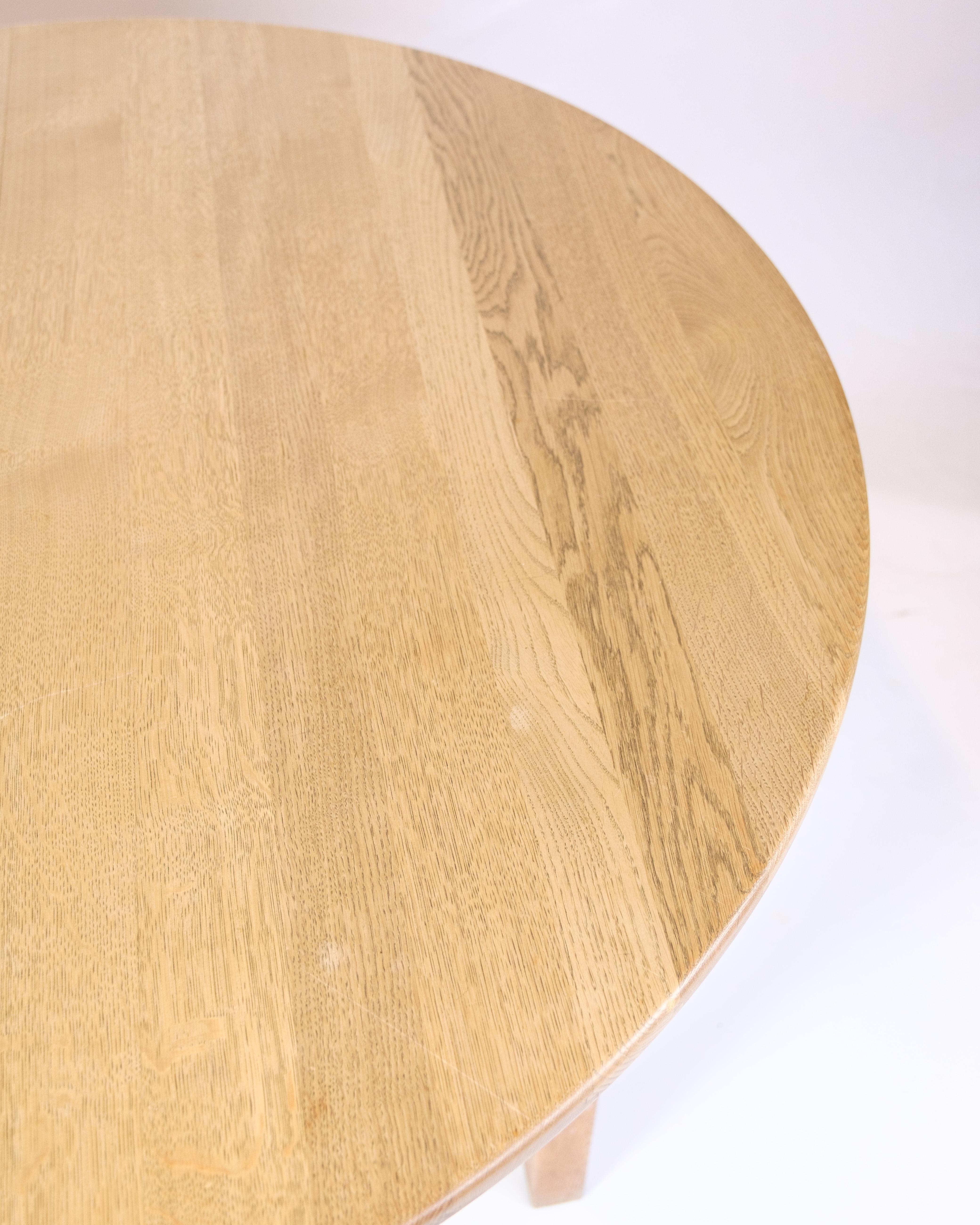 Round Dining Table With Extension Made In Oak By Kurt Østervig For K.P Furniture For Sale 7