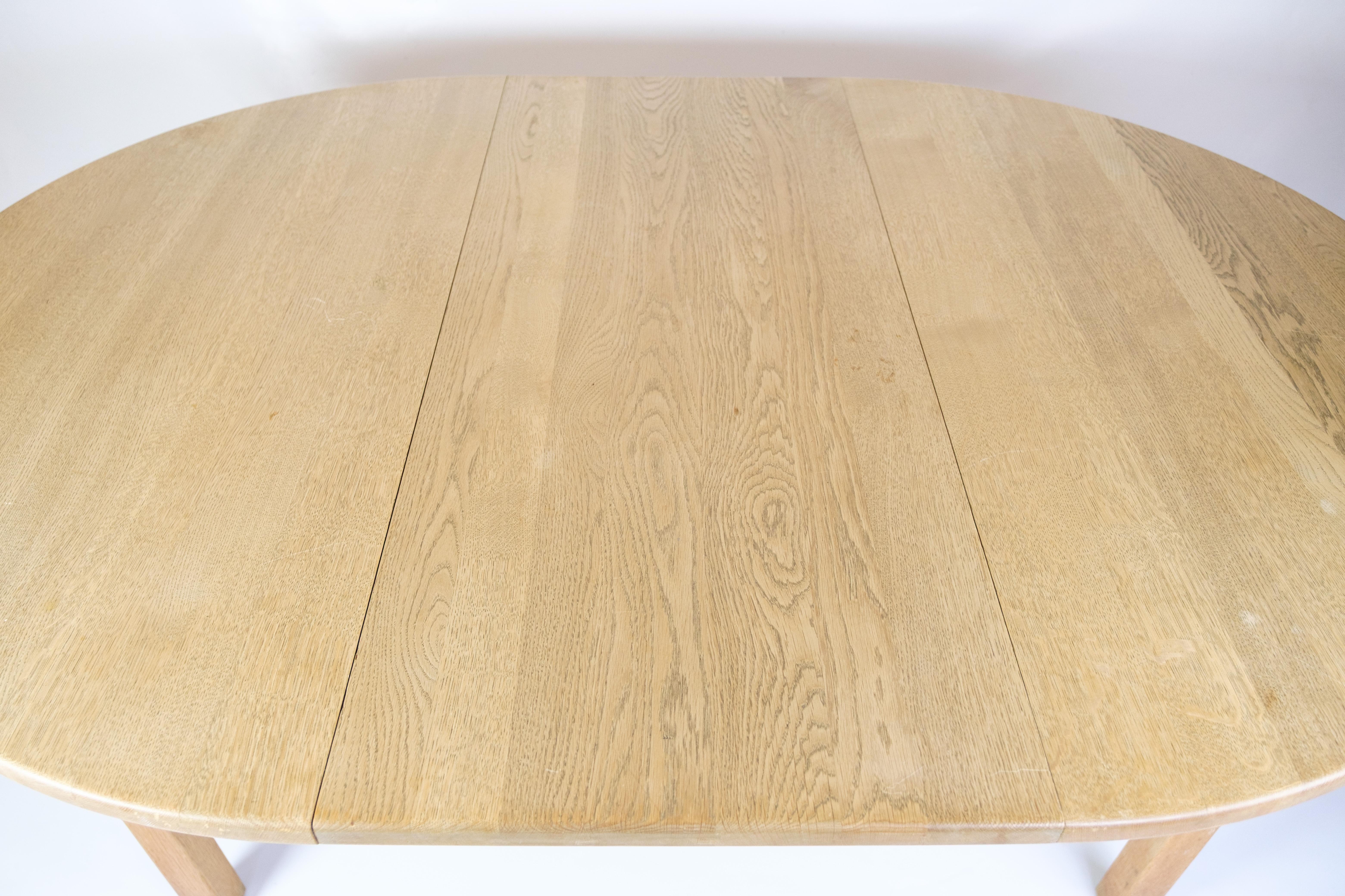 Round Dining Table With Extension Made In Oak By Kurt Østervig For K.P Furniture For Sale 3