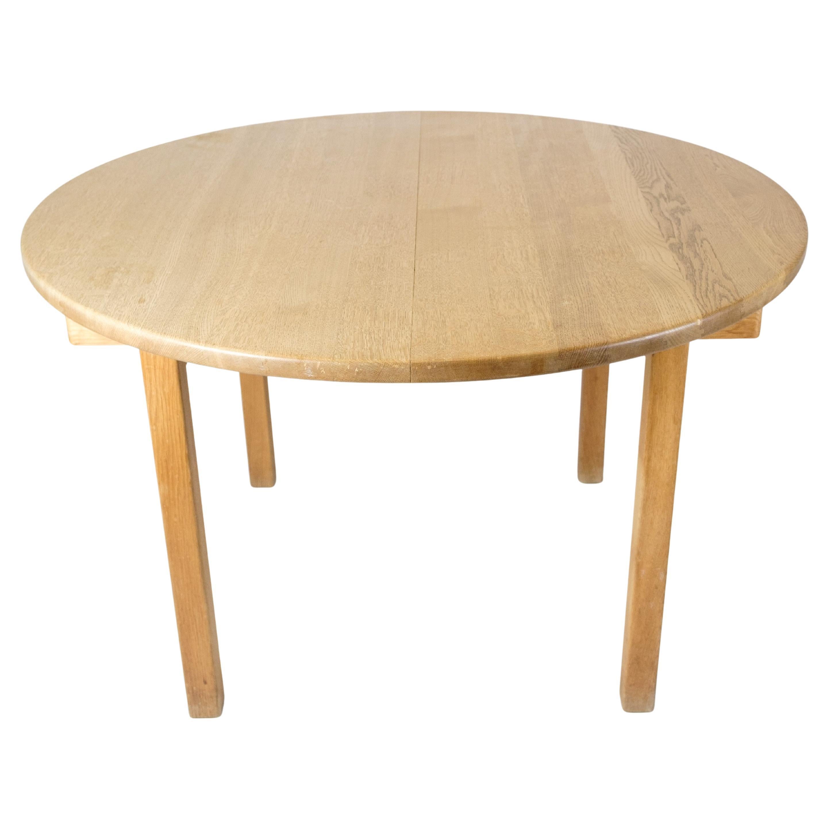 Runder Esstisch mit Verlängerung aus Eiche von Kurt Østervig für K.P Furniture