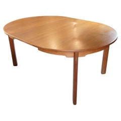 Runder Esstisch mit Verlängerungen aus Teakholz, dänisches Design aus den 1960er Jahren