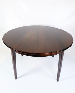 Round Dining Table With Extensions Model 55 Made In Mahogany By Omann Junior