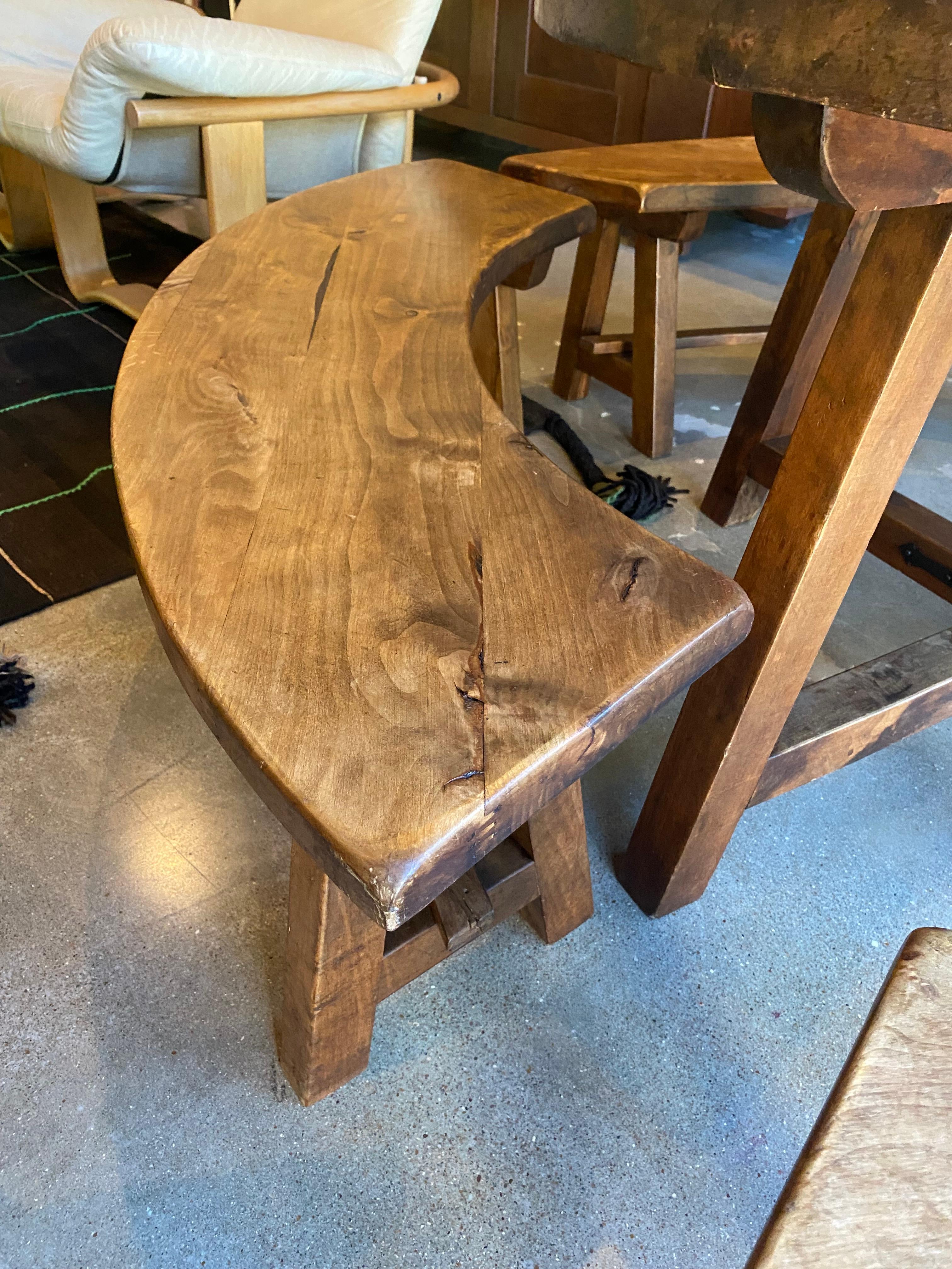 round bench dining table