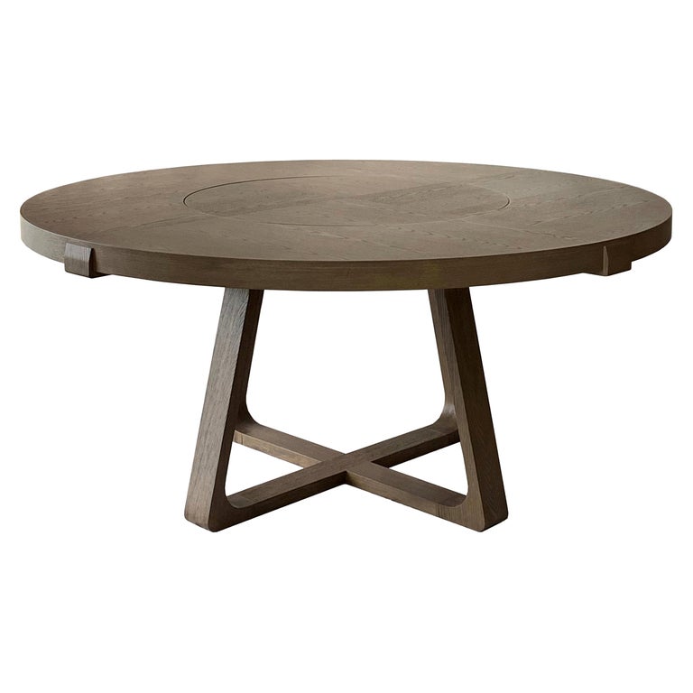 Round Dining Table With Lazy Susan, Round Table With Lazy Susan In The Middle