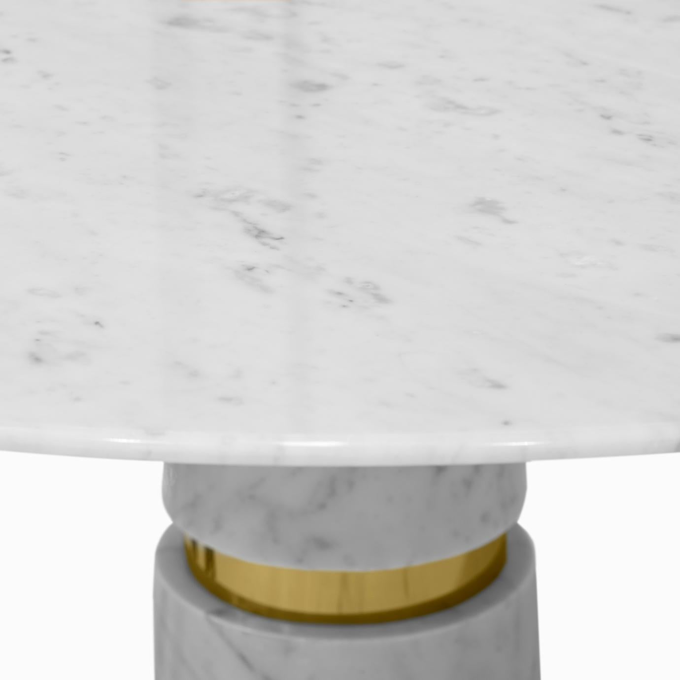 Runder Esstisch „Colone“ aus Marmor (Moderne) im Angebot