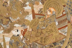 Plat rond en faïence de Satsuma, Japon, 19e siècle.